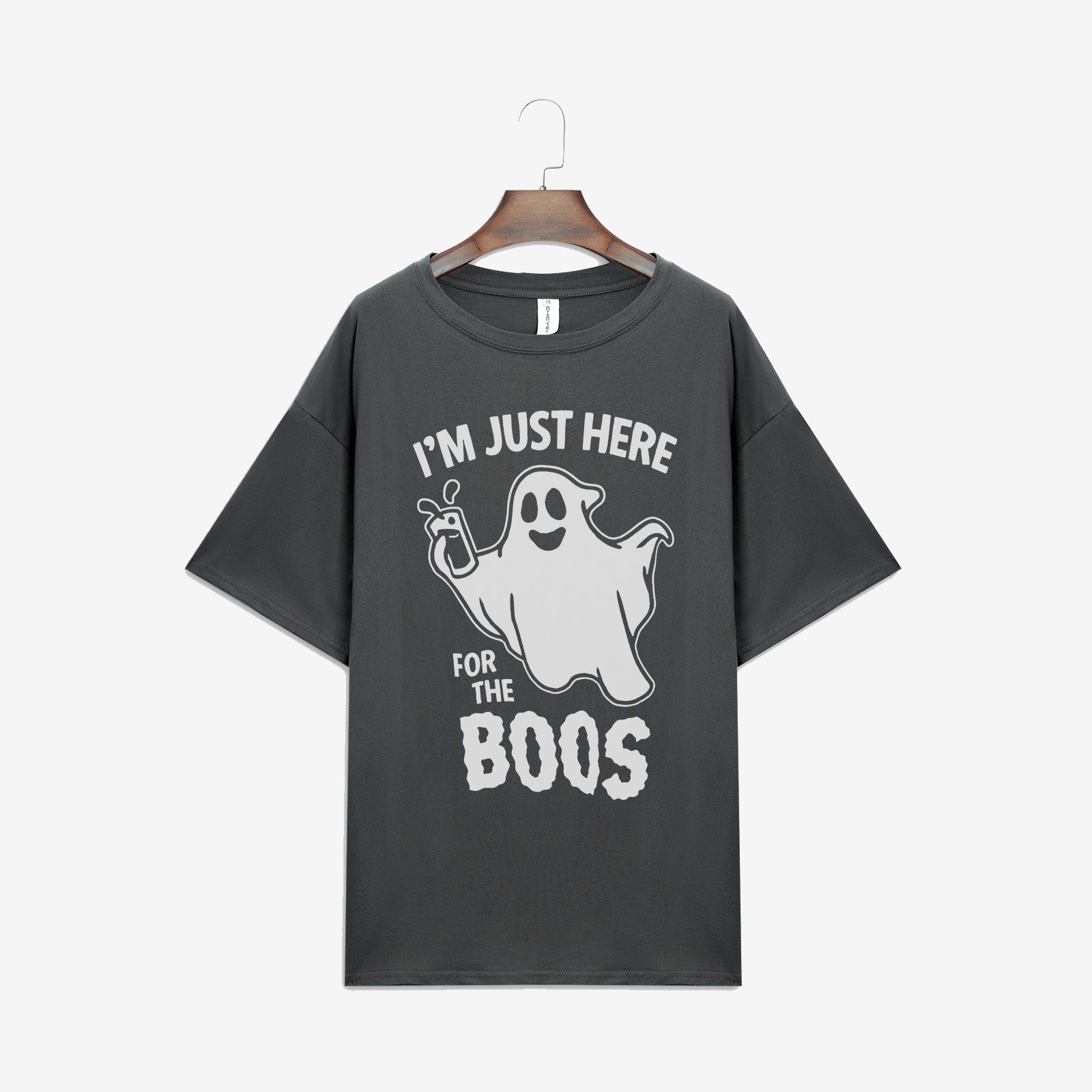 Minnieskull Cool Ghost Print Women T-Shirt - chicyea