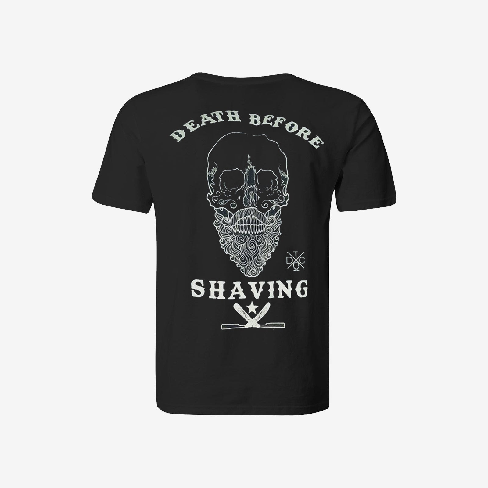 Livereid Black Black Skull Mustache Print Casual T-Shirt - chicyea