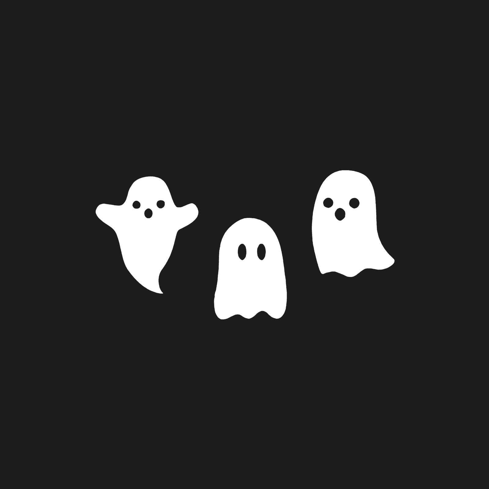 Minnieskull Cute Ghosts Print Halloween Sweatshirt - chicyea
