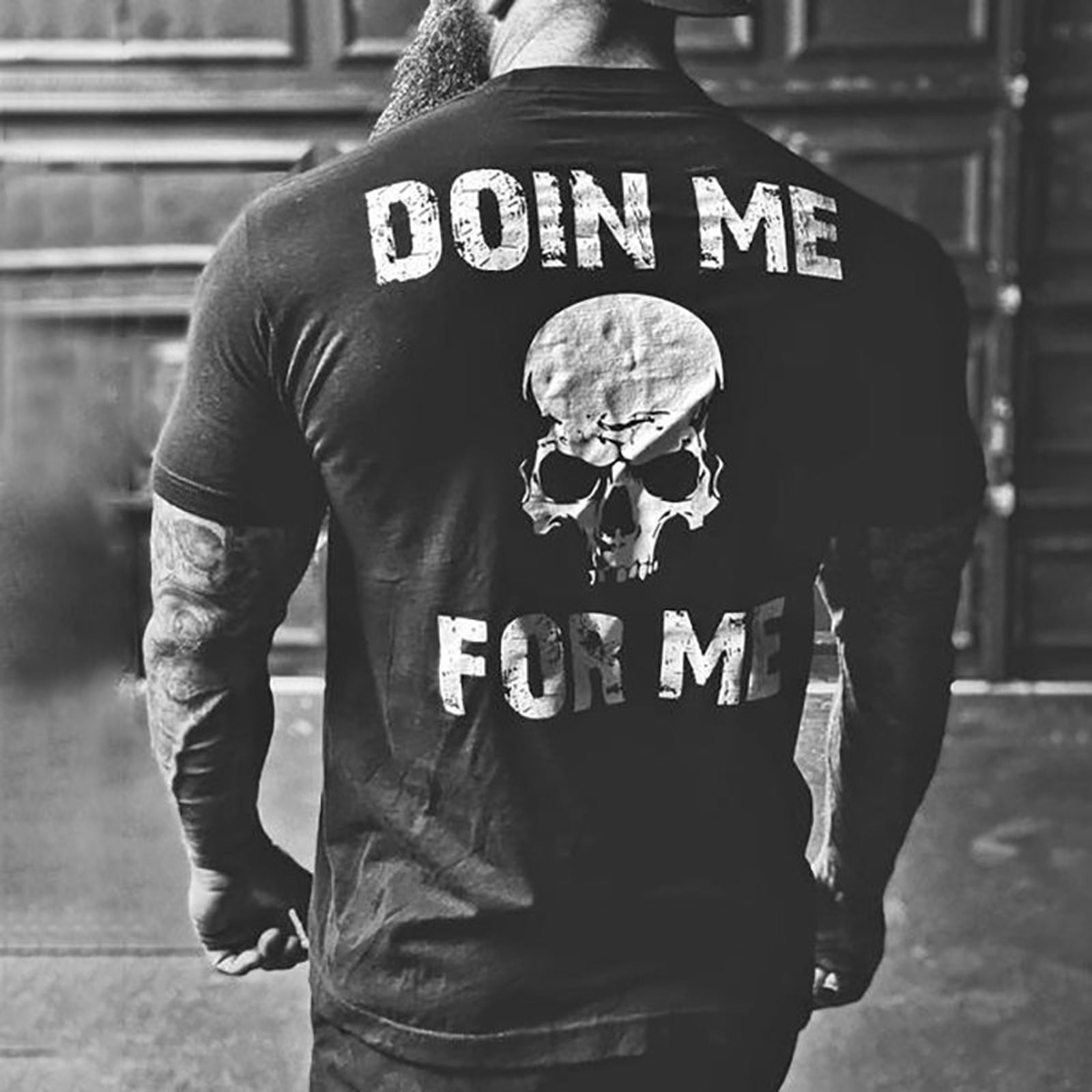 Livereid Cool Black Skull Print Short Sleeve T-Shirt - chicyea