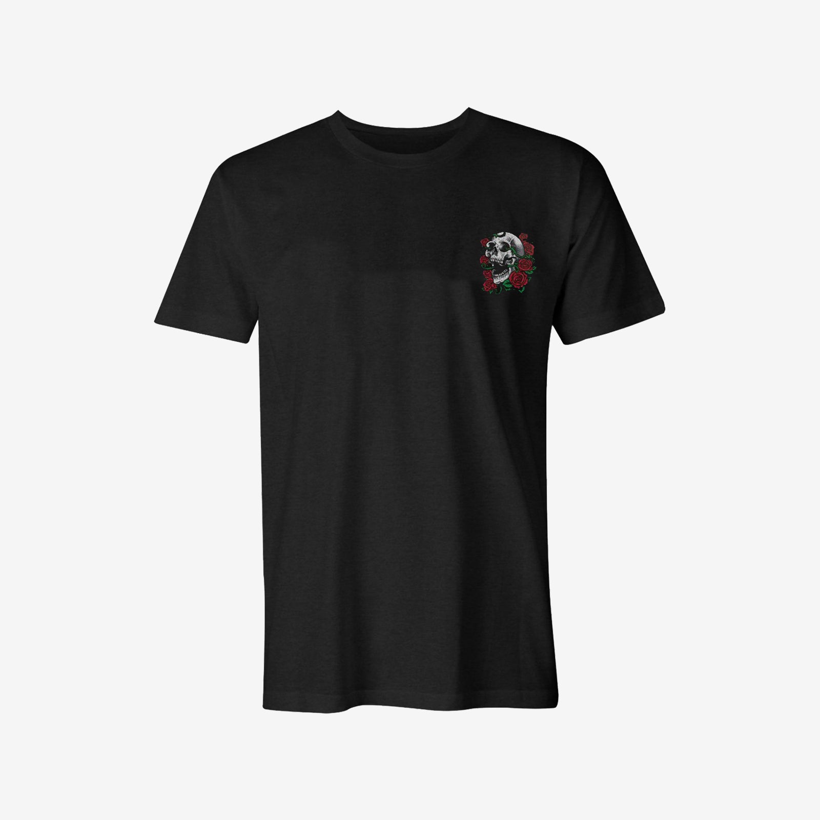 Livereid Designer Red Rose Skull Print Plus T-Shirt - chicyea