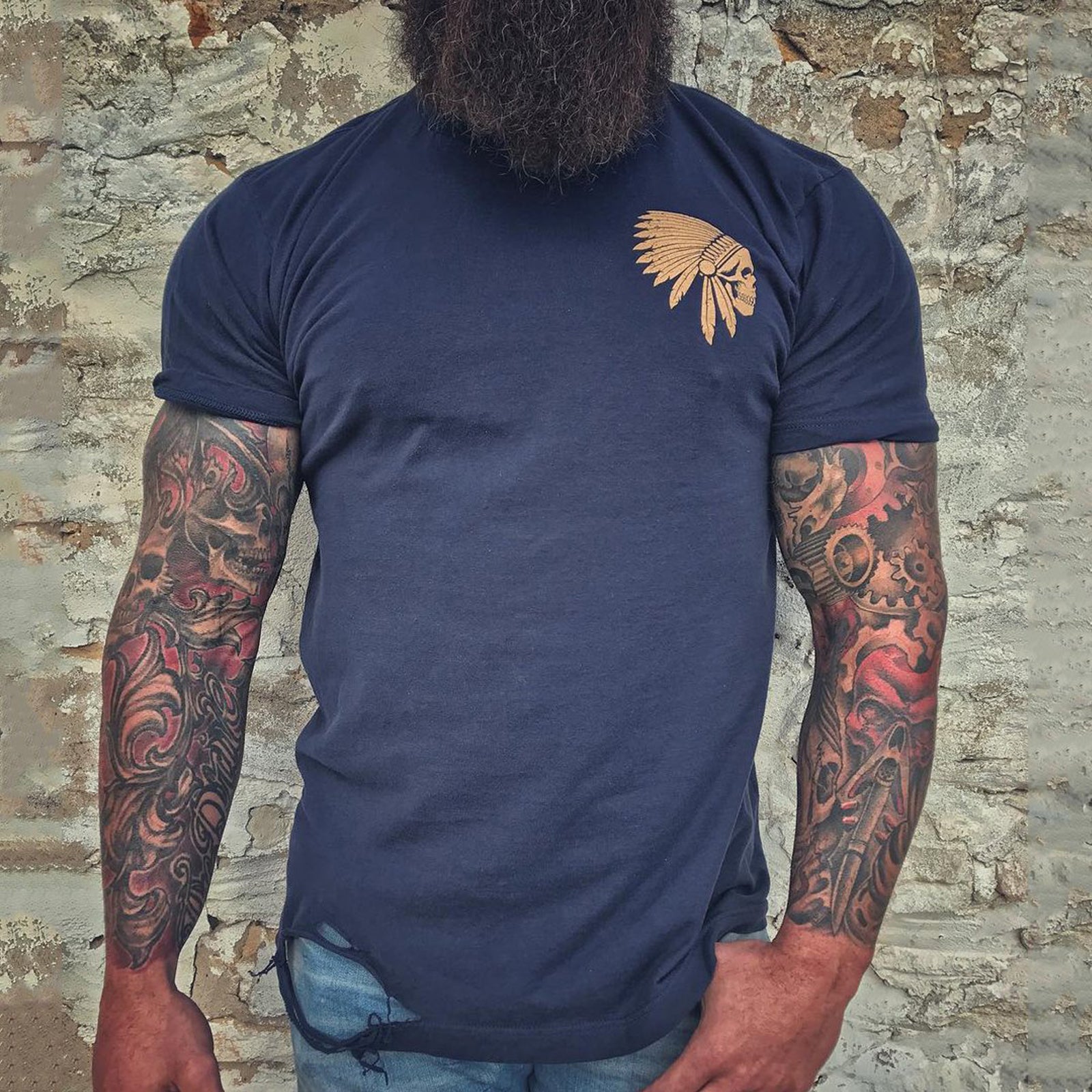 Livereid Mini Skull Print Short Sleeve T-Shirt - chicyea