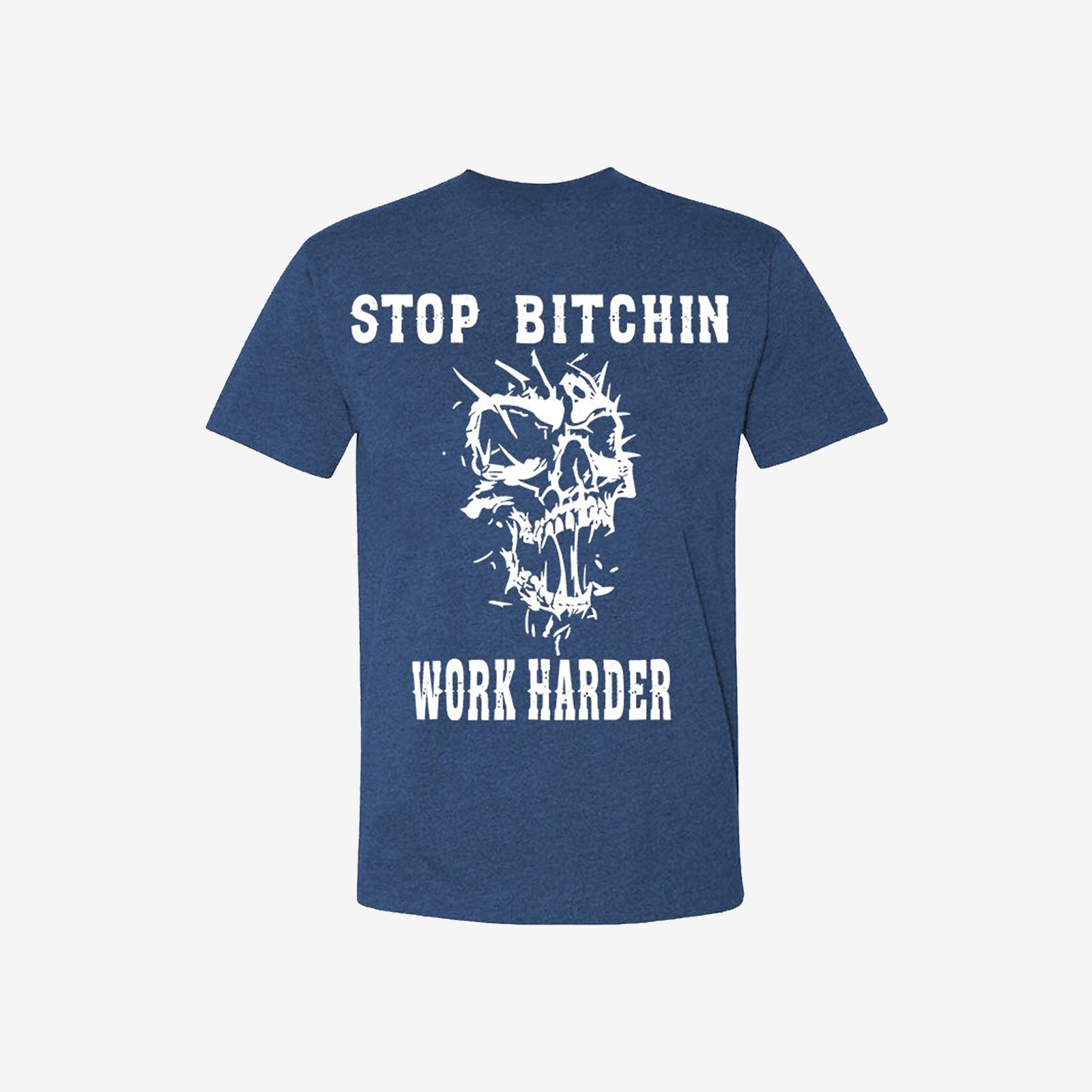 Livereid Black Stop Bitchin Skull Print T-Shirt - chicyea