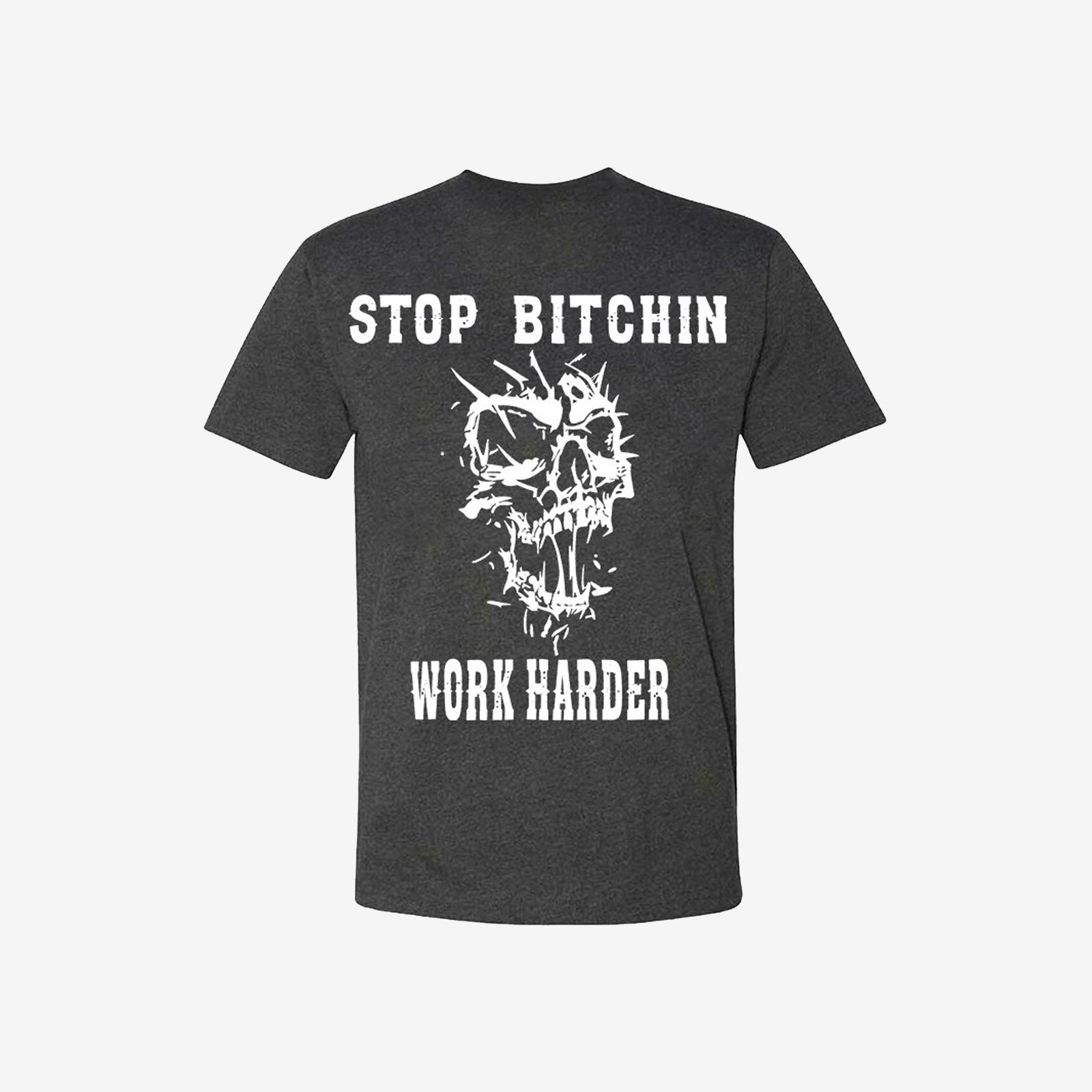 Livereid Black Stop Bitchin Skull Print T-Shirt - chicyea