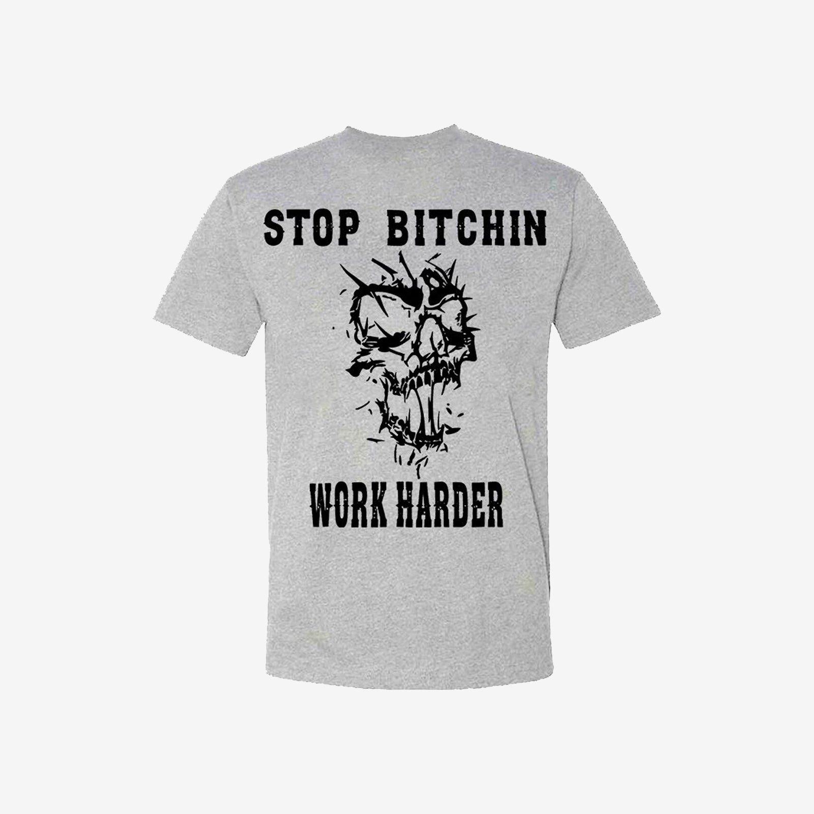 Livereid Black Stop Bitchin Skull Print T-Shirt - chicyea