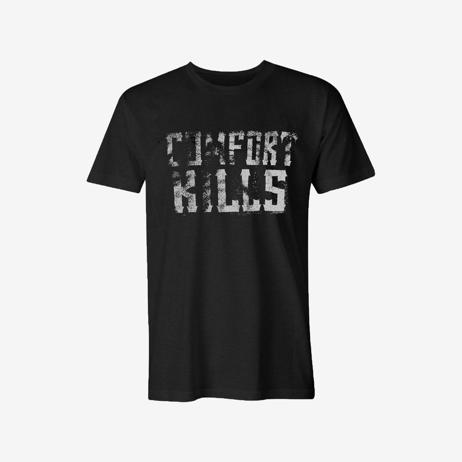 Livereid Black Comforts Kills Letter Casual Designer T-Shirt - chicyea