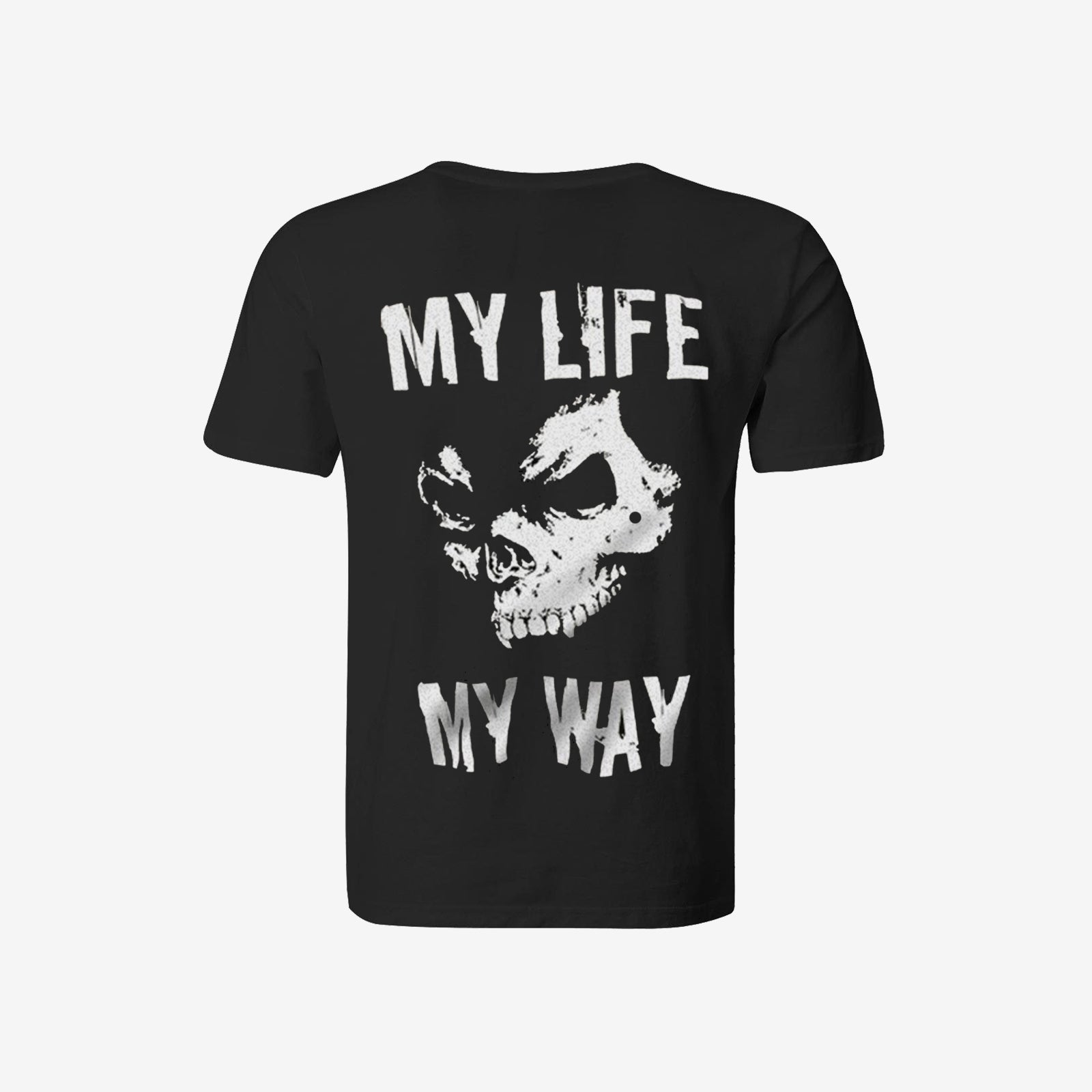 Livereid Black Letter Murderous Skull Printed Short Sleeve T-Shirt - chicyea