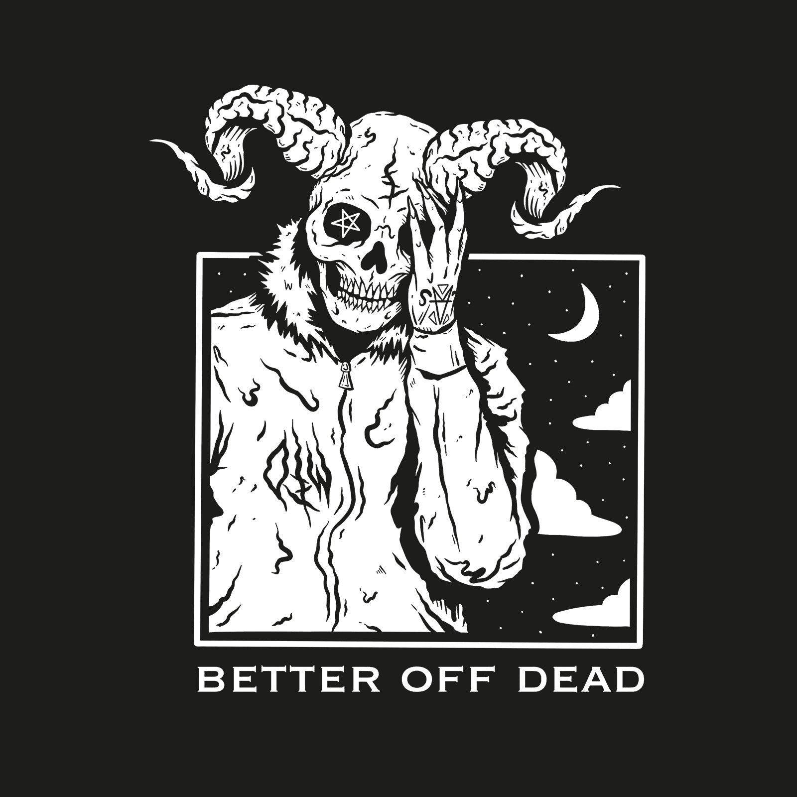 Minnieskull Cool Better Off Dead Skull Printed Designer Hoodie - chicyea