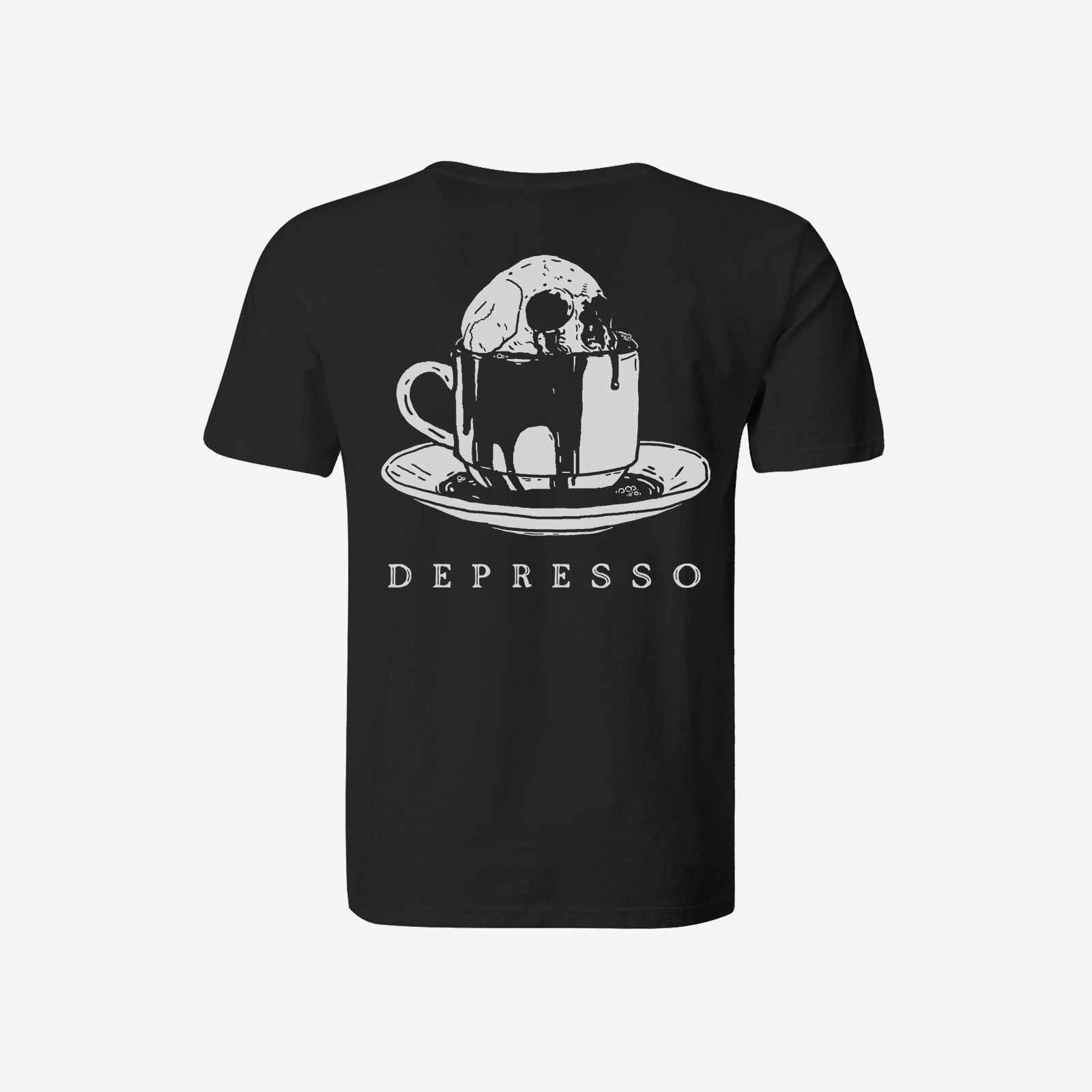 Uprandy Depresso Skull Print T-Shirt - chicyea