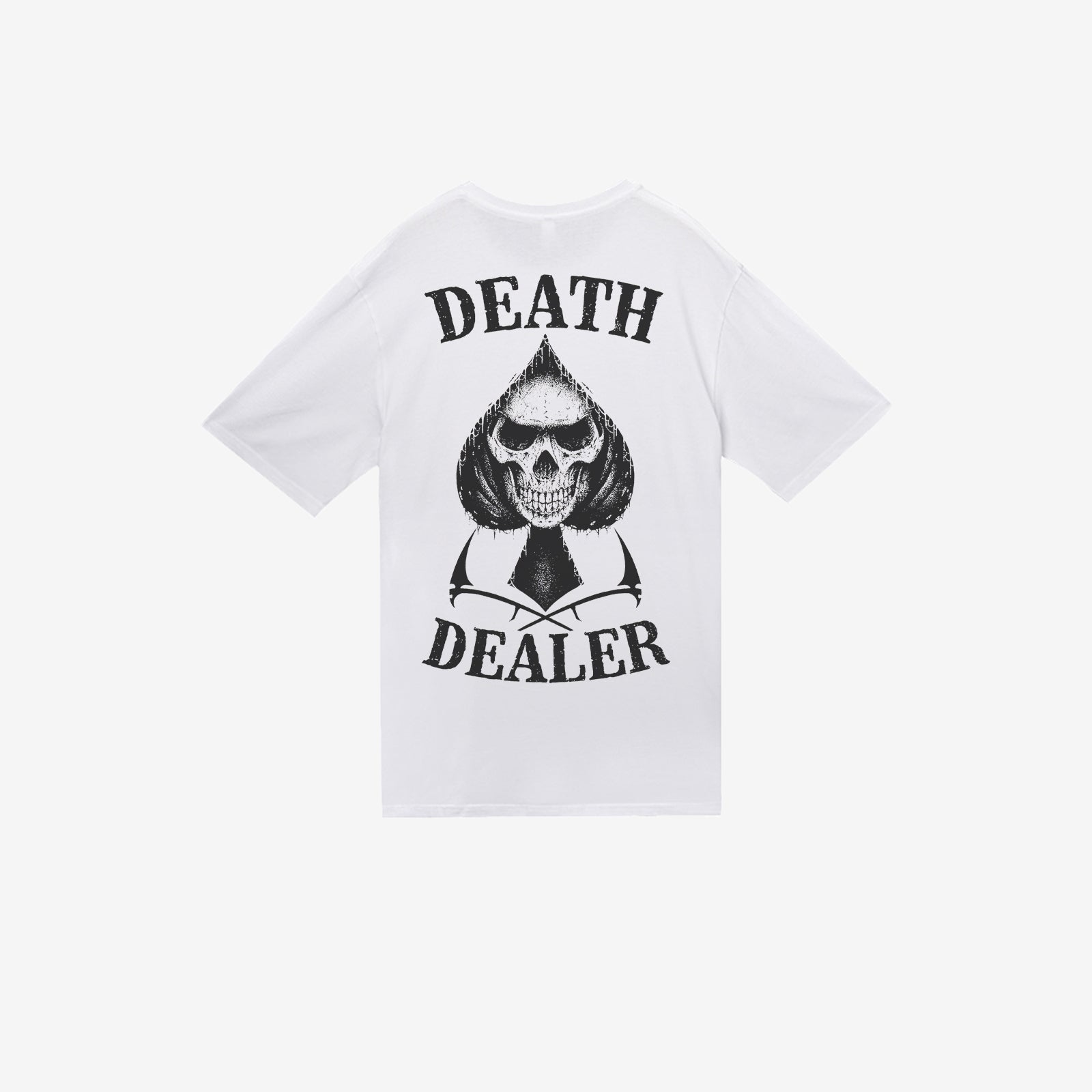 Livereid Death Dealer Skull Letter T-Shirt - chicyea