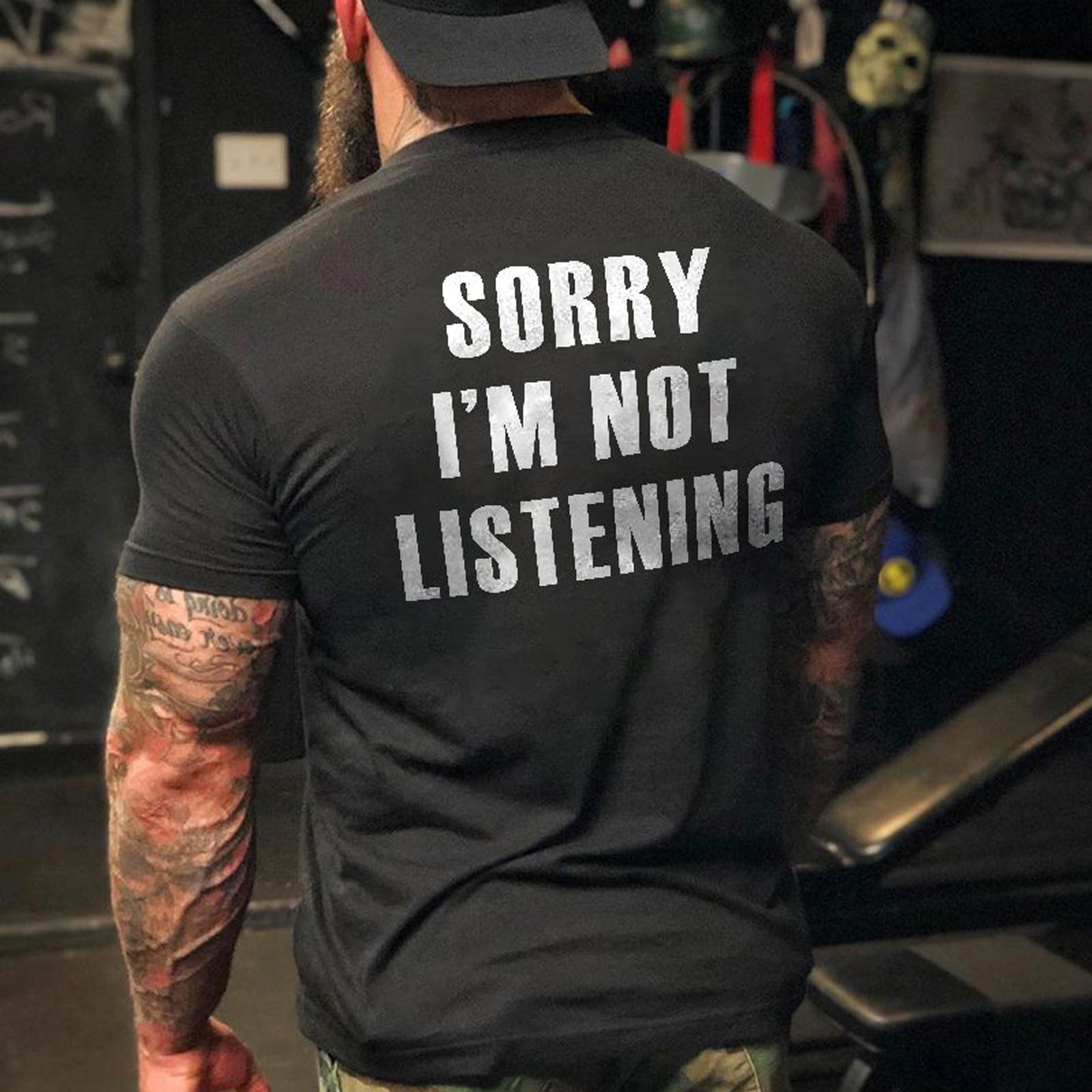 Livereid Sorry I'M Not Listening Letter T-Shirt - chicyea
