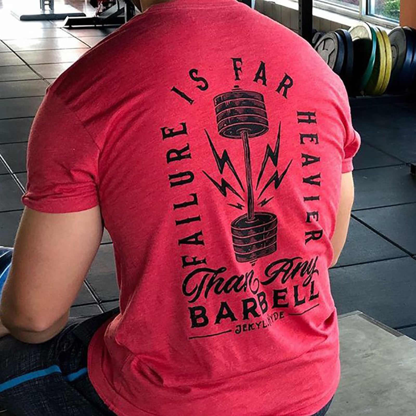 Livereid Barbell Letter Print Casual T-Shirt - chicyea