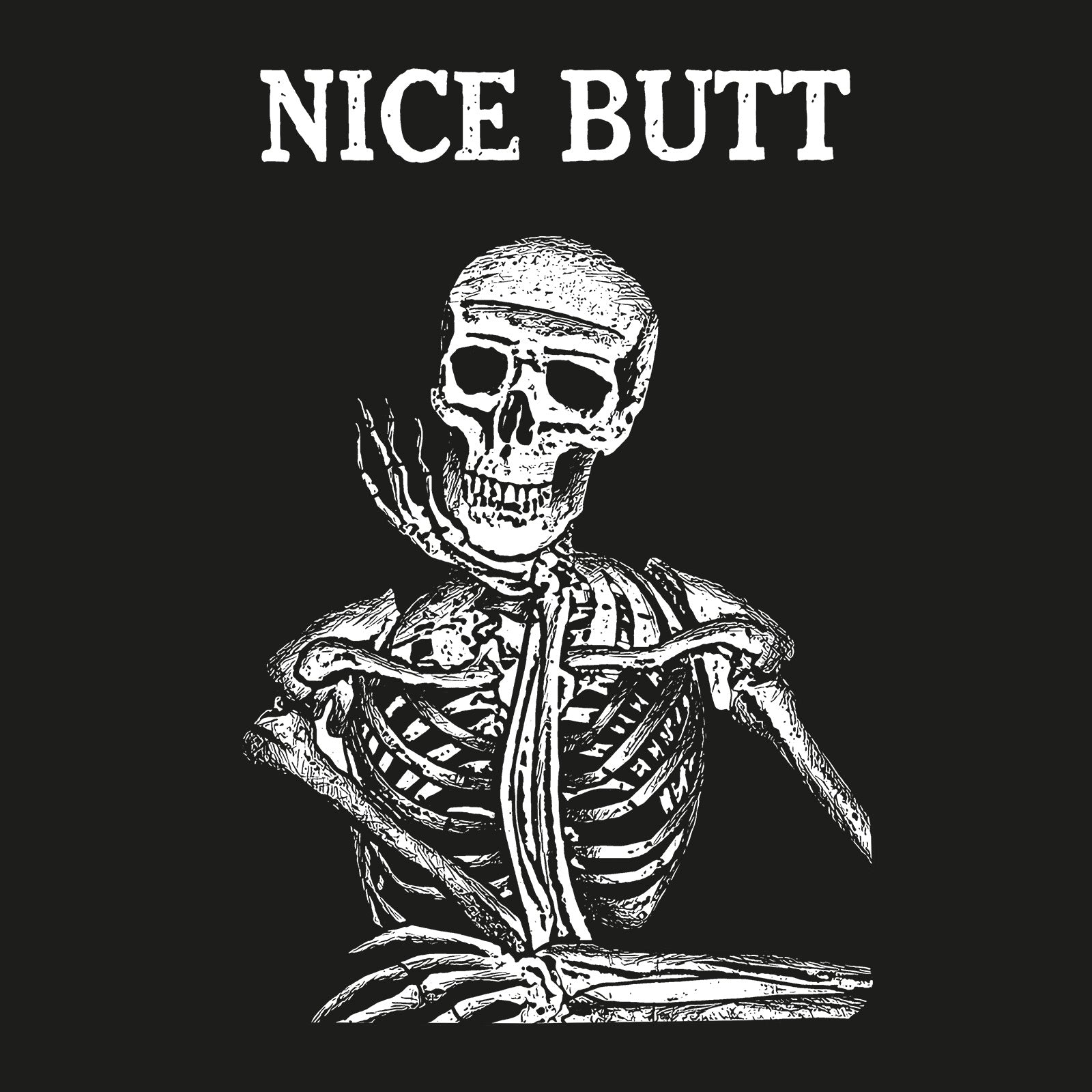 Minnieskull Nice Butt Skull Print T-Shirt - chicyea