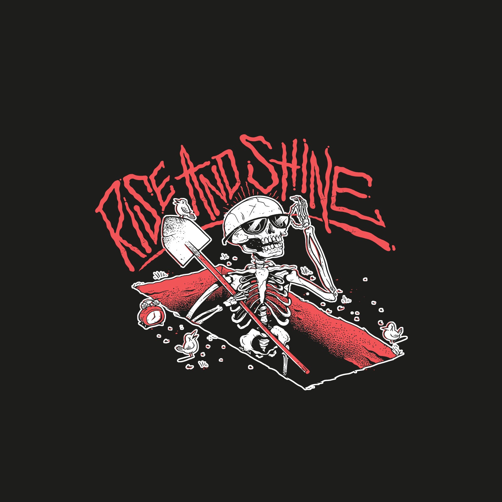 Minnieskull Rise And Shine Skull Print T-Shirt - chicyea