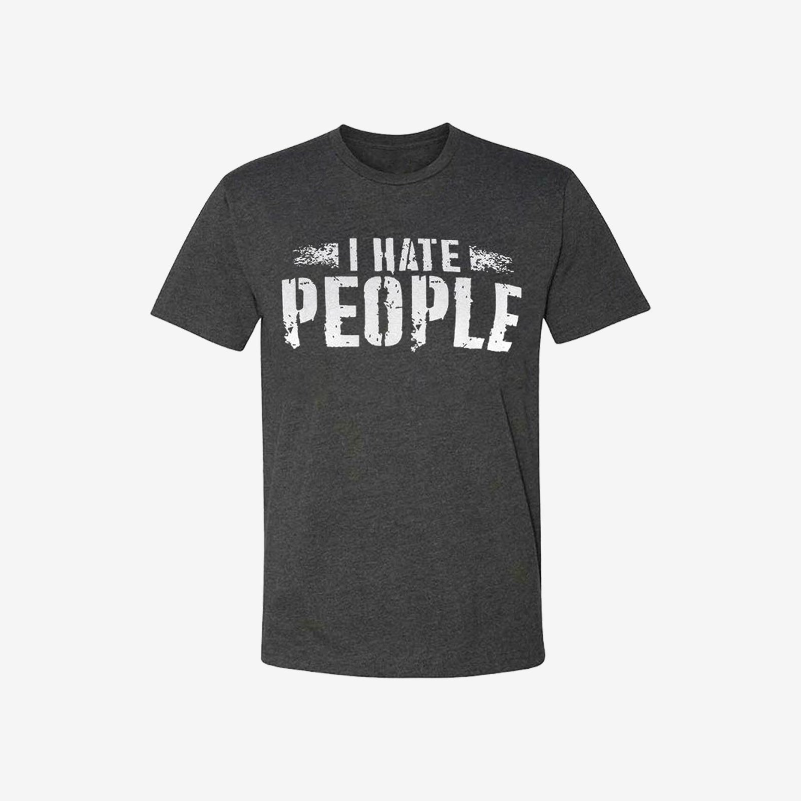Livereid Crew Neck Slim I Hate People Print Designer T-Shirt - chicyea