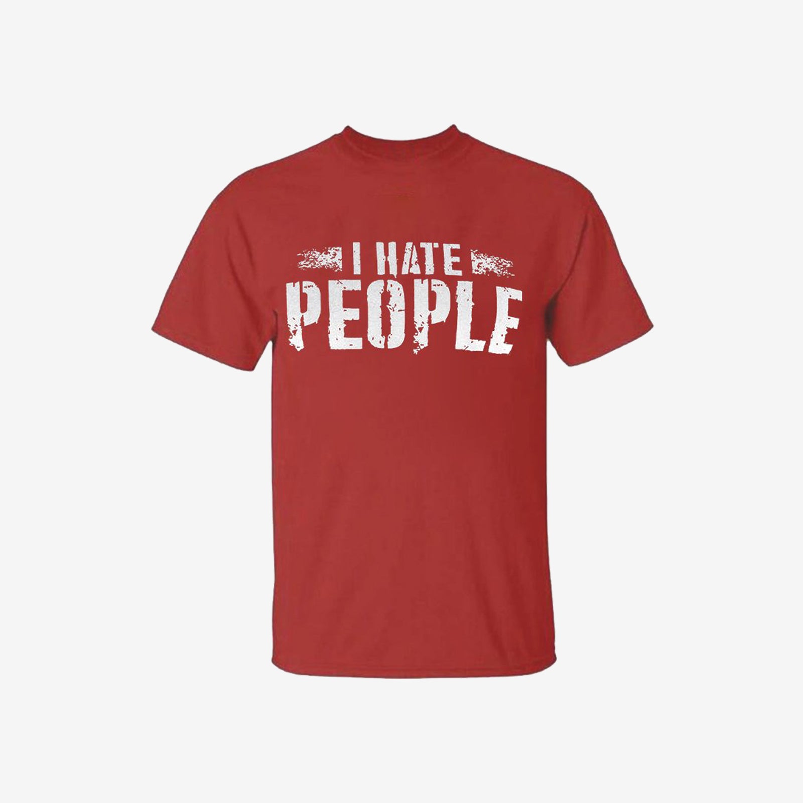 Livereid Crew Neck Slim I Hate People Print Designer T-Shirt - chicyea