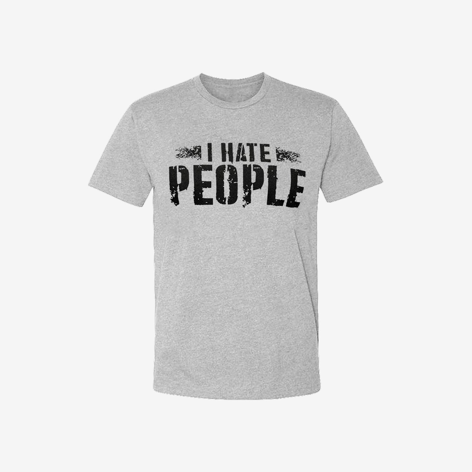 Livereid Crew Neck Slim I Hate People Print Designer T-Shirt - chicyea