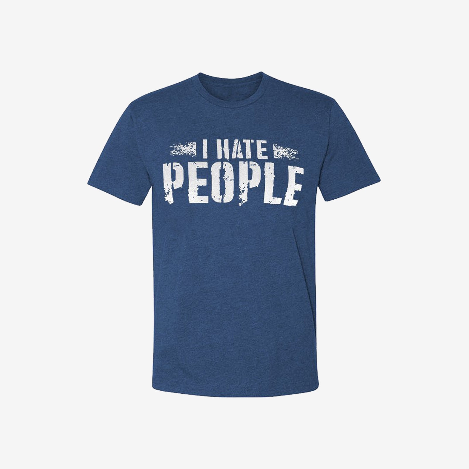Livereid Crew Neck Slim I Hate People Print Designer T-Shirt - chicyea