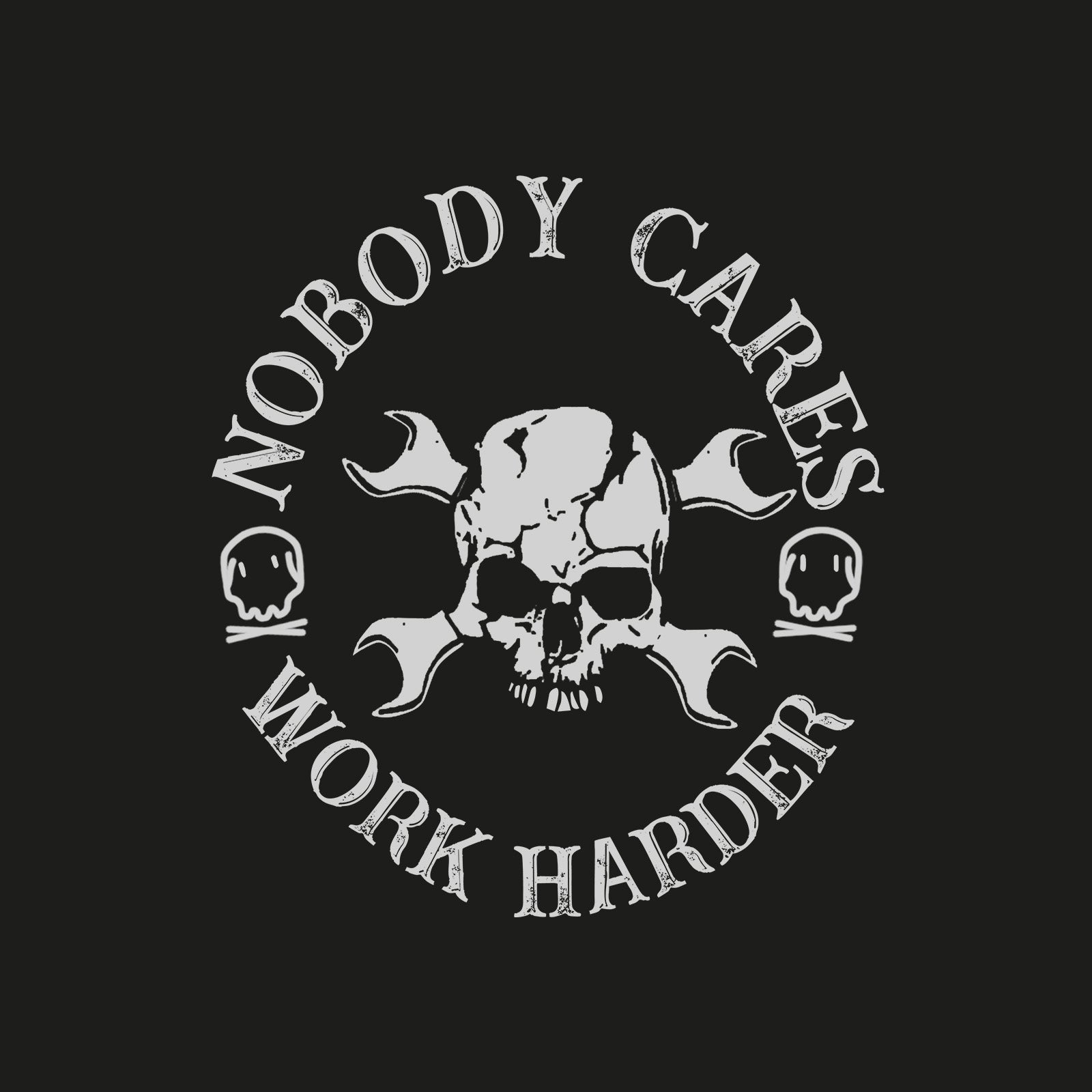 Minnieskull Work Harder Skull Print T-Shirt - chicyea