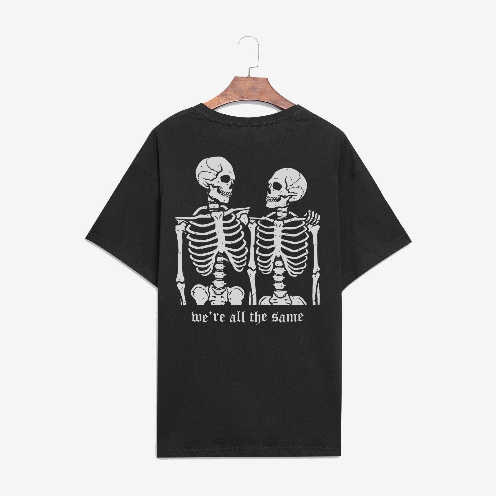 Minnieskull We'Re All The Same Skull Printed Designer T-Shirt - chicyea