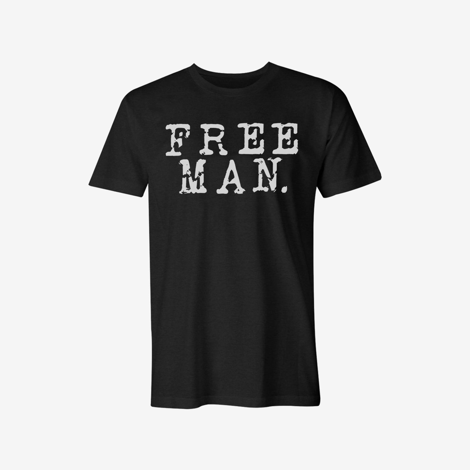 Livereid Free Man Letter Print T-Shirt - chicyea