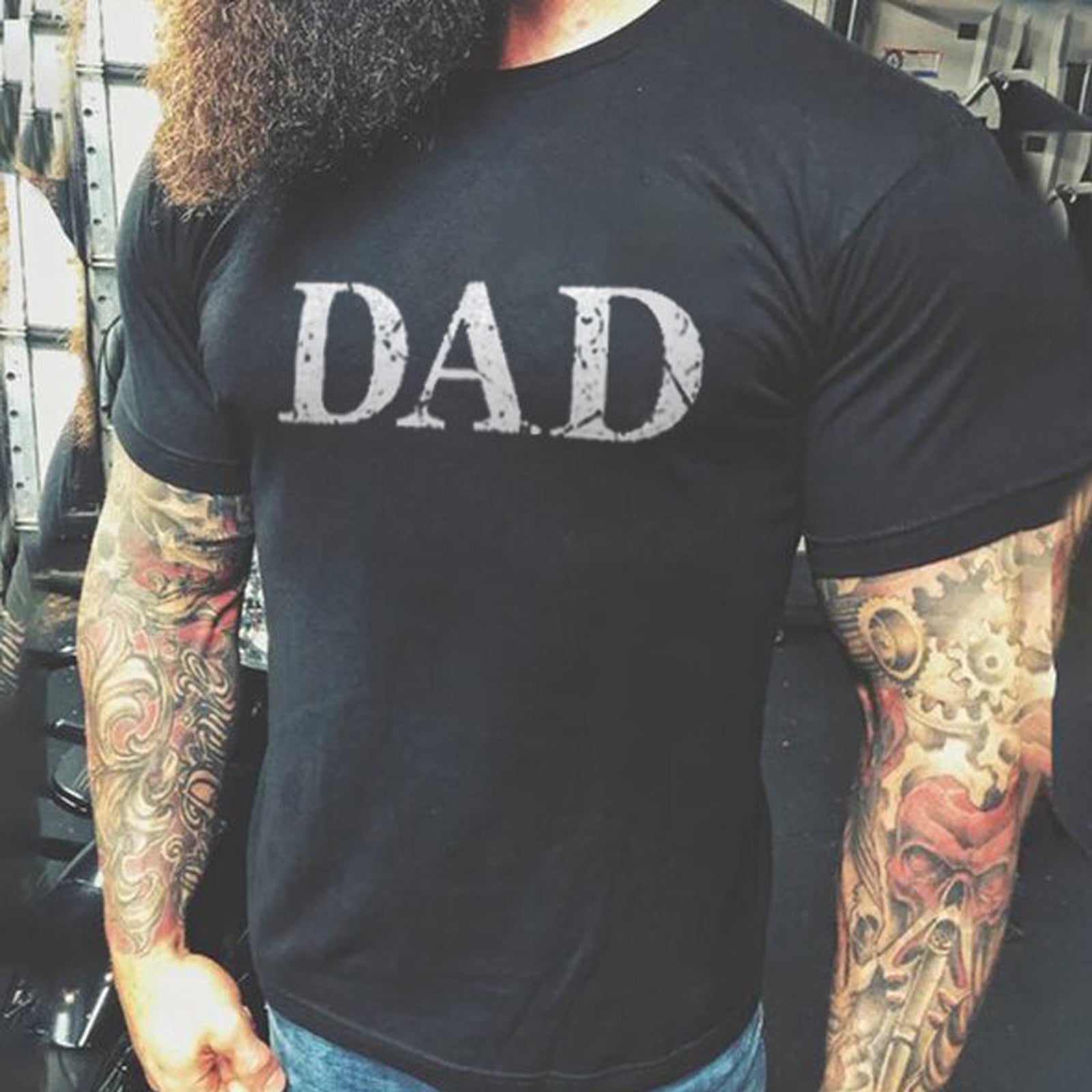 Livereid Dad Letter Print Men T-Shirt - chicyea