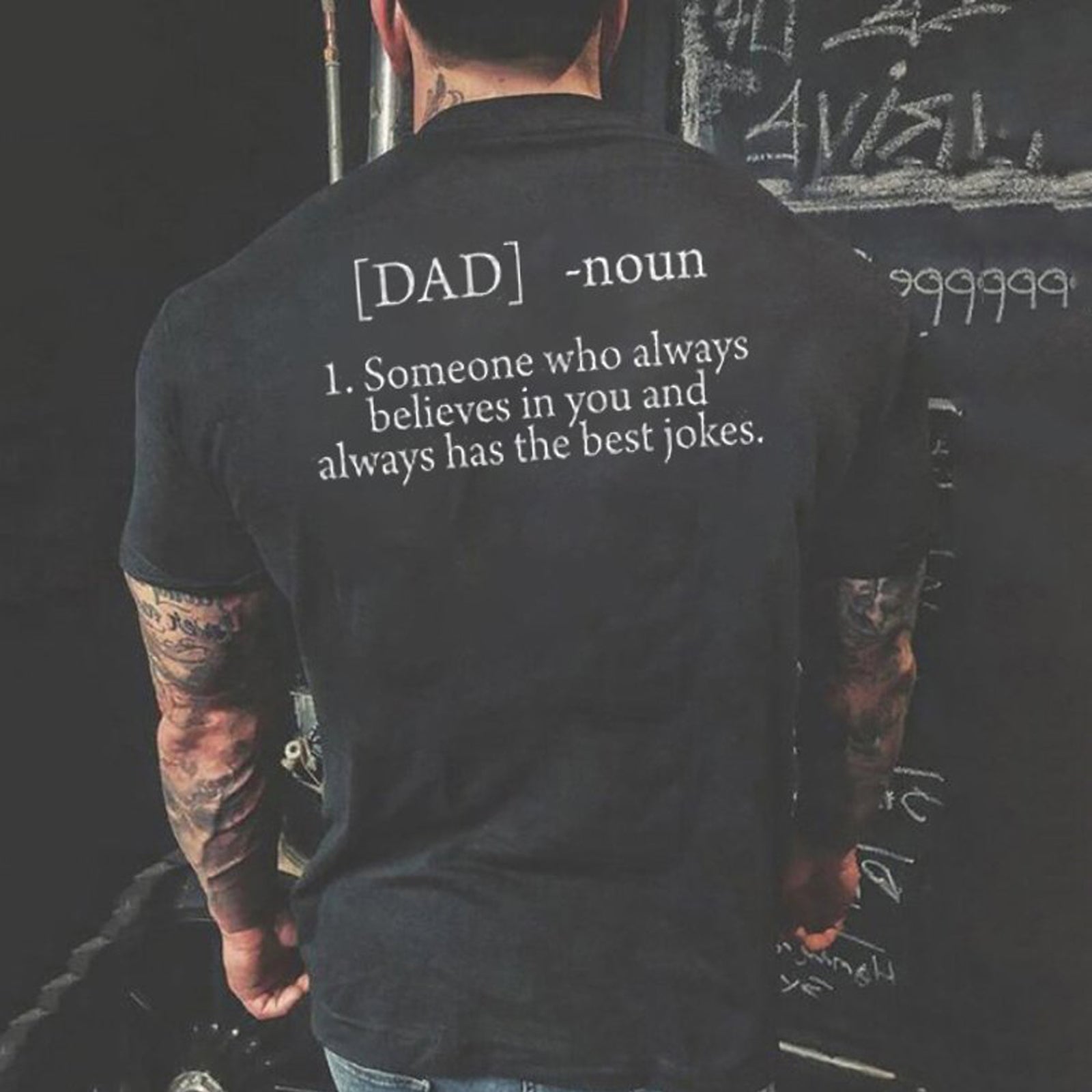 Livereid Dad Letter Print Men T-Shirt - chicyea