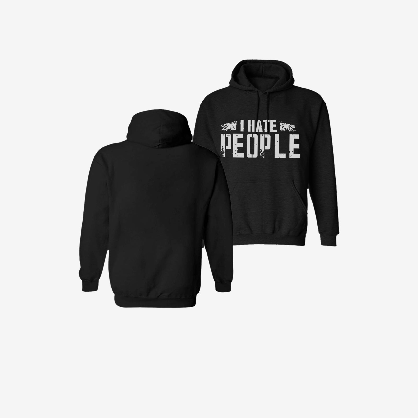 Livereid I Hate People Print Men Hoodie - chicyea