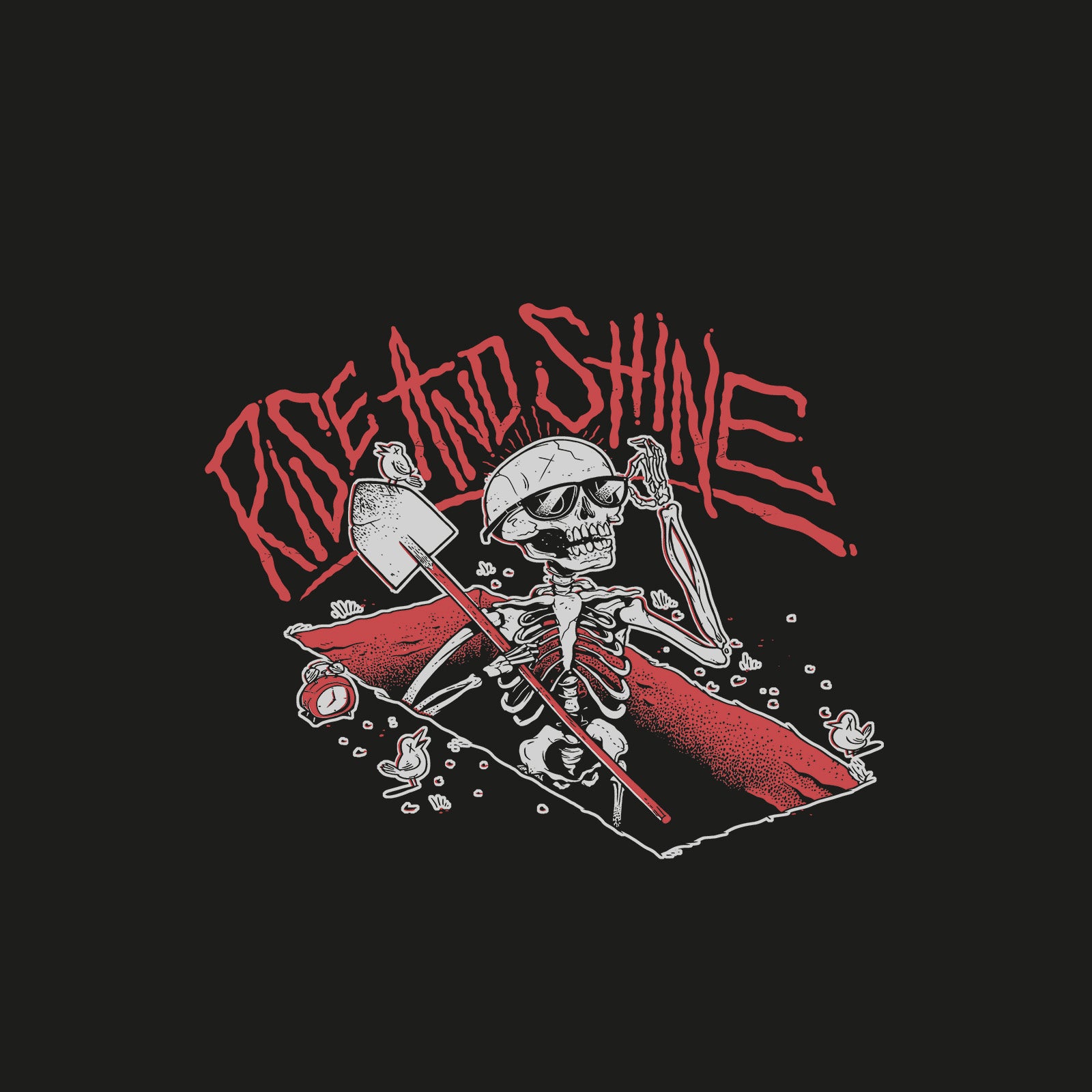 Minnieskull Rise And Shine Skull Printed Designer T-Shirt - chicyea