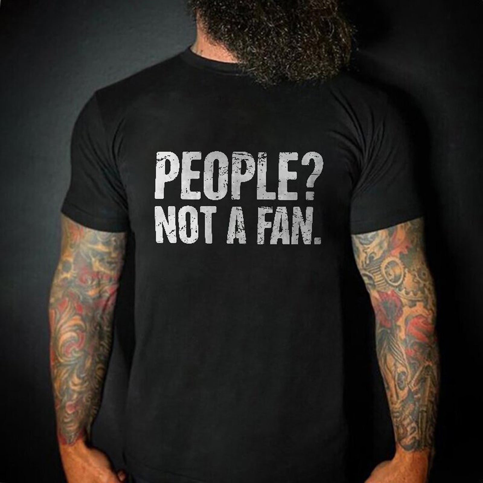 Livereid People Not A Fan T-Shirt - chicyea