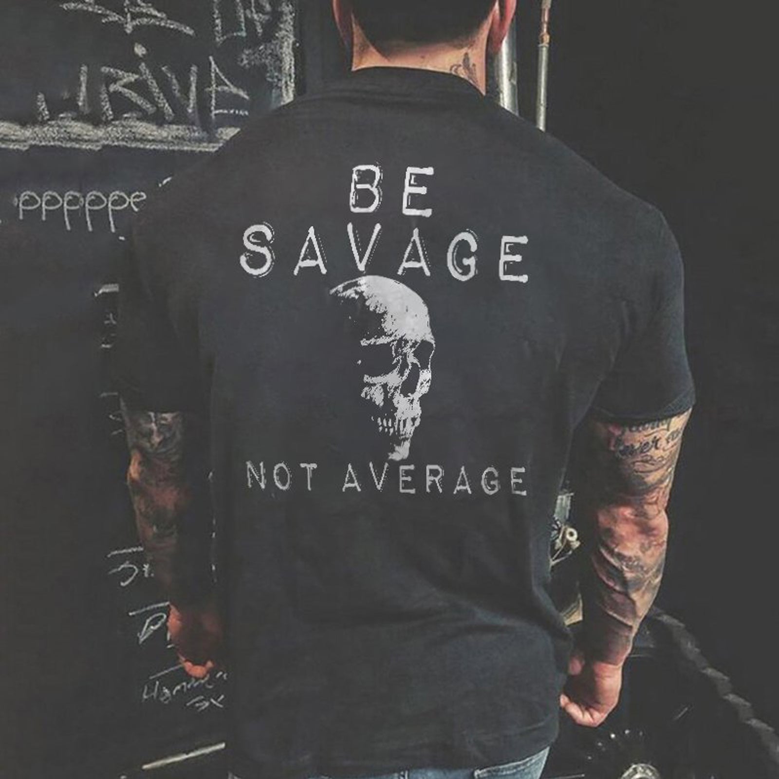 Livereid Be Savage Not Average Letter T-Shirt - chicyea