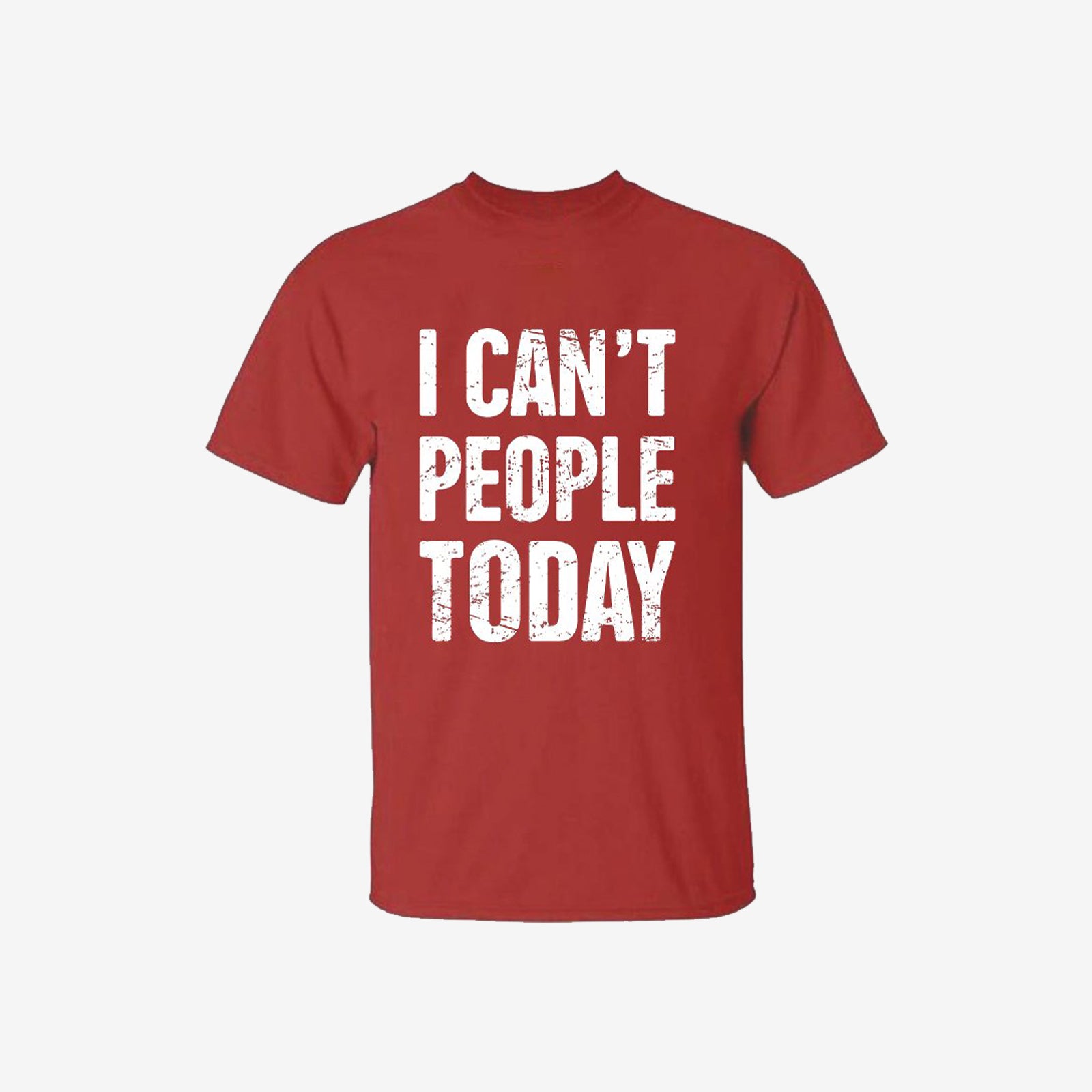 Livereid I Can'T People Today Print T-Shirt - chicyea