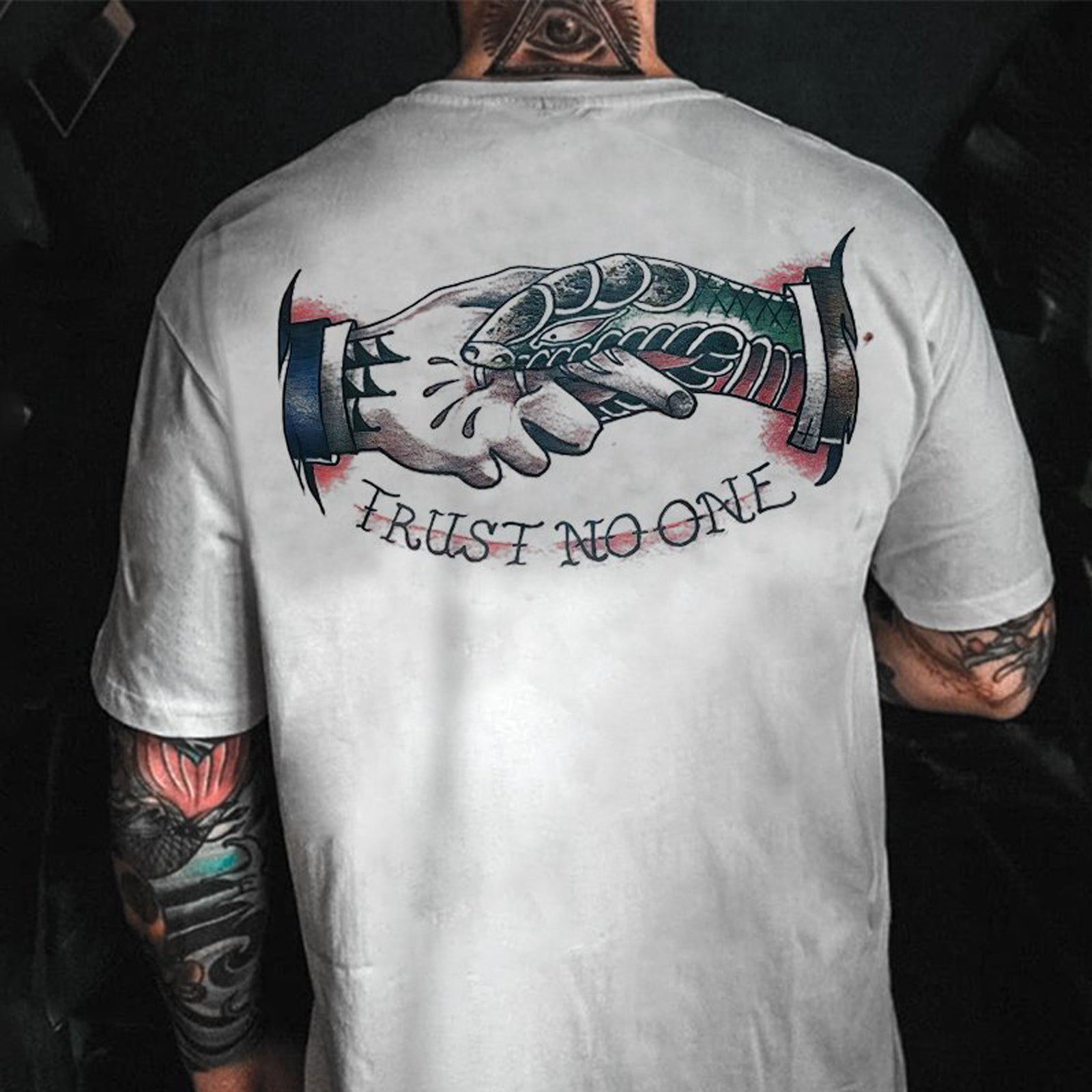Uprandy Trust No One graphic Printed Men T-Shirt - chicyea
