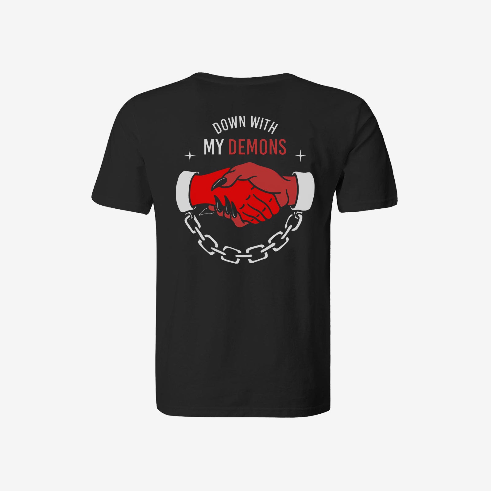 Uprandy My Demons Letter Print Plus T-Shirt Designer - chicyea
