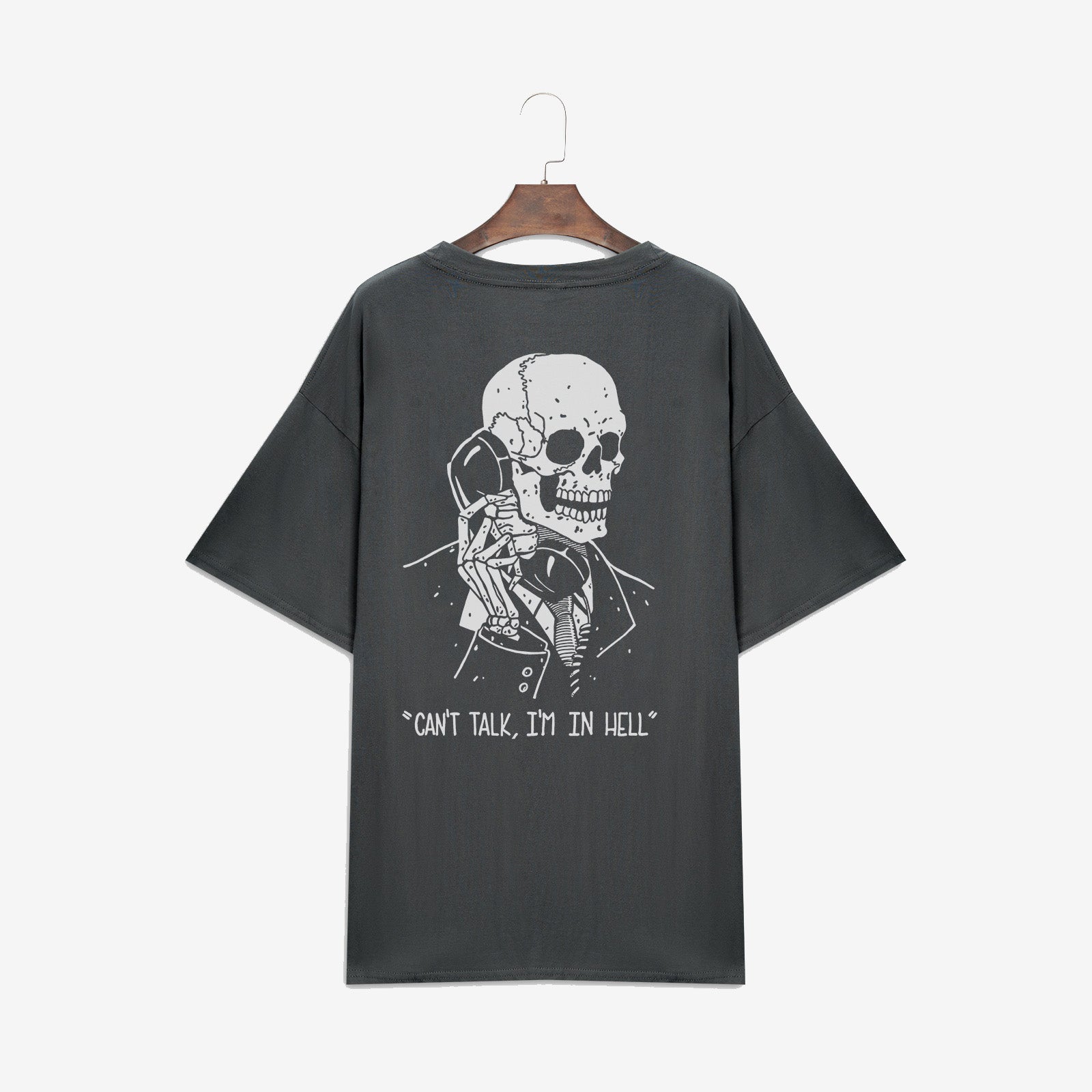 Minnieskull "Can'T Talk, I'M In Hell" Printed T-Shirt - chicyea