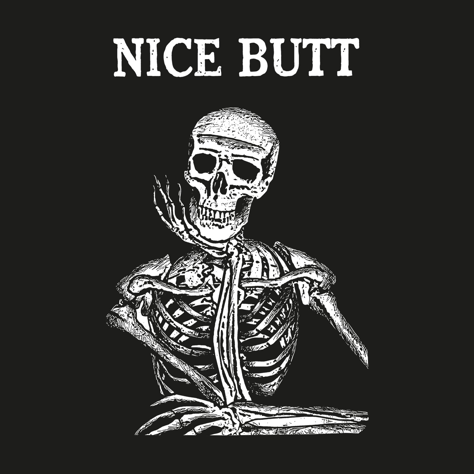 Minnieskull Nice Butt Funny Skull Print T-Shirt - chicyea