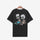 Minnieskull Retro Skull Print Casual Black T-Shirt - chicyea