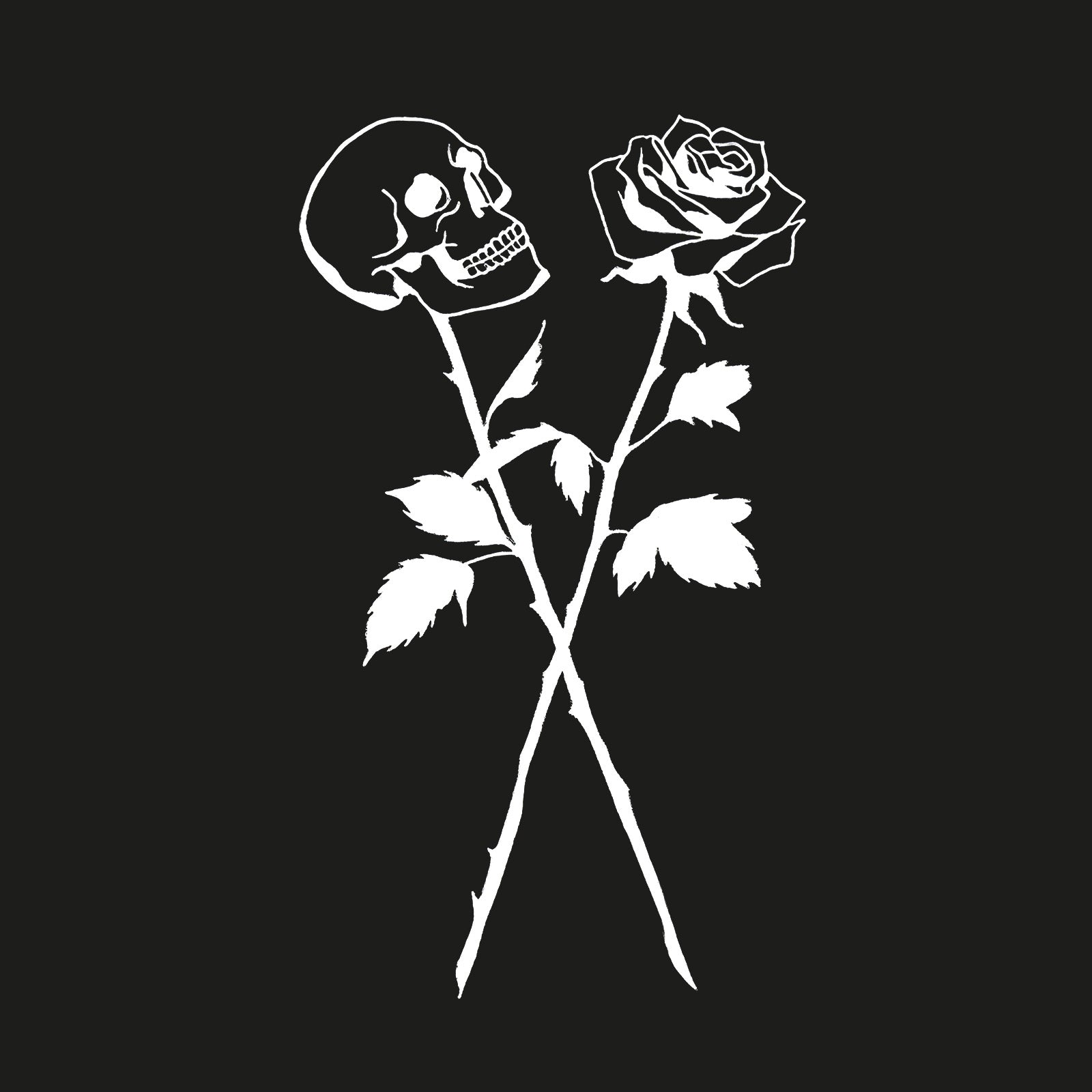 Minnieskull Skull Rose Print Designer Women Short Sleeve T-Shirt - chicyea