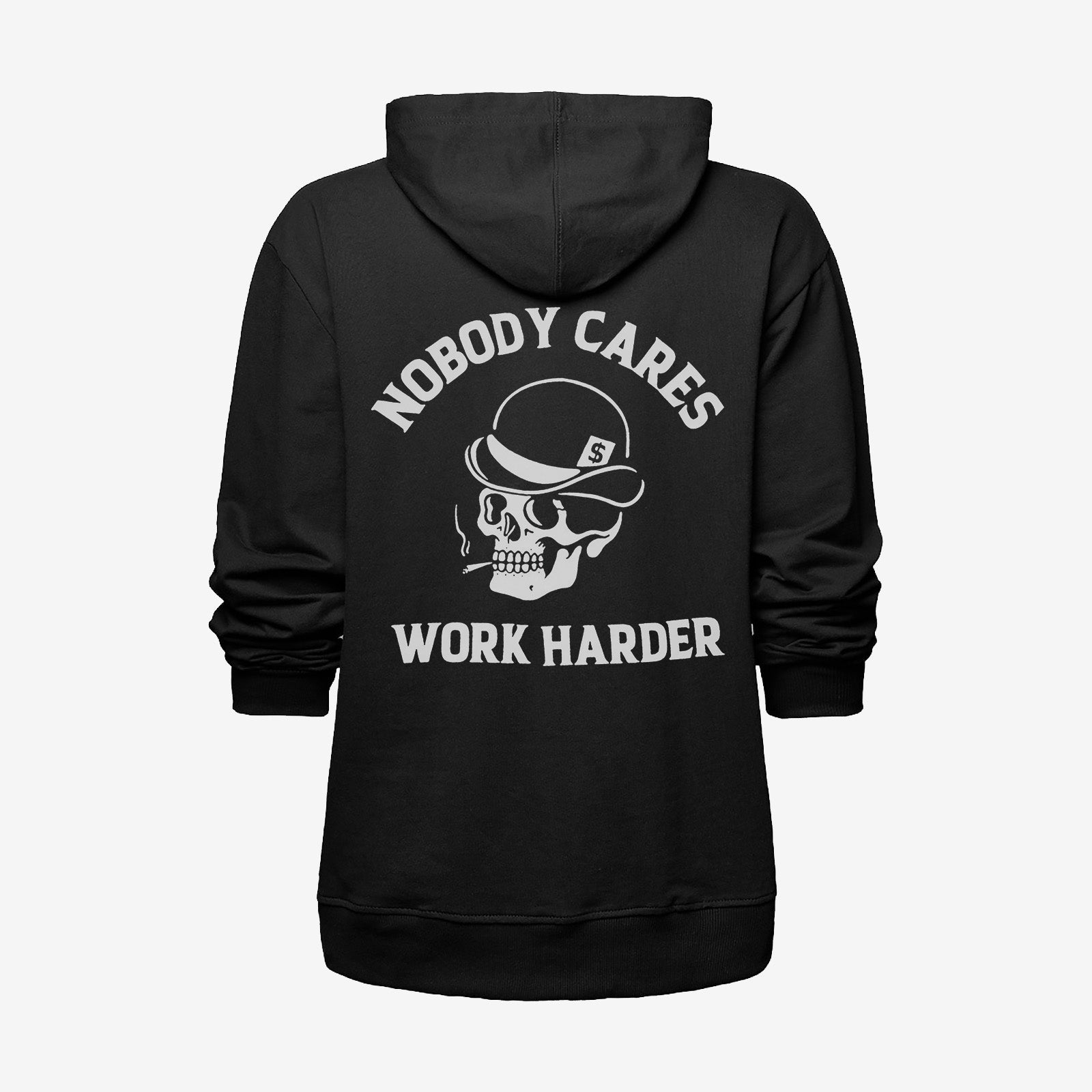 Uprandy Nobody Cares Work Harder Skull Hoodie - chicyea