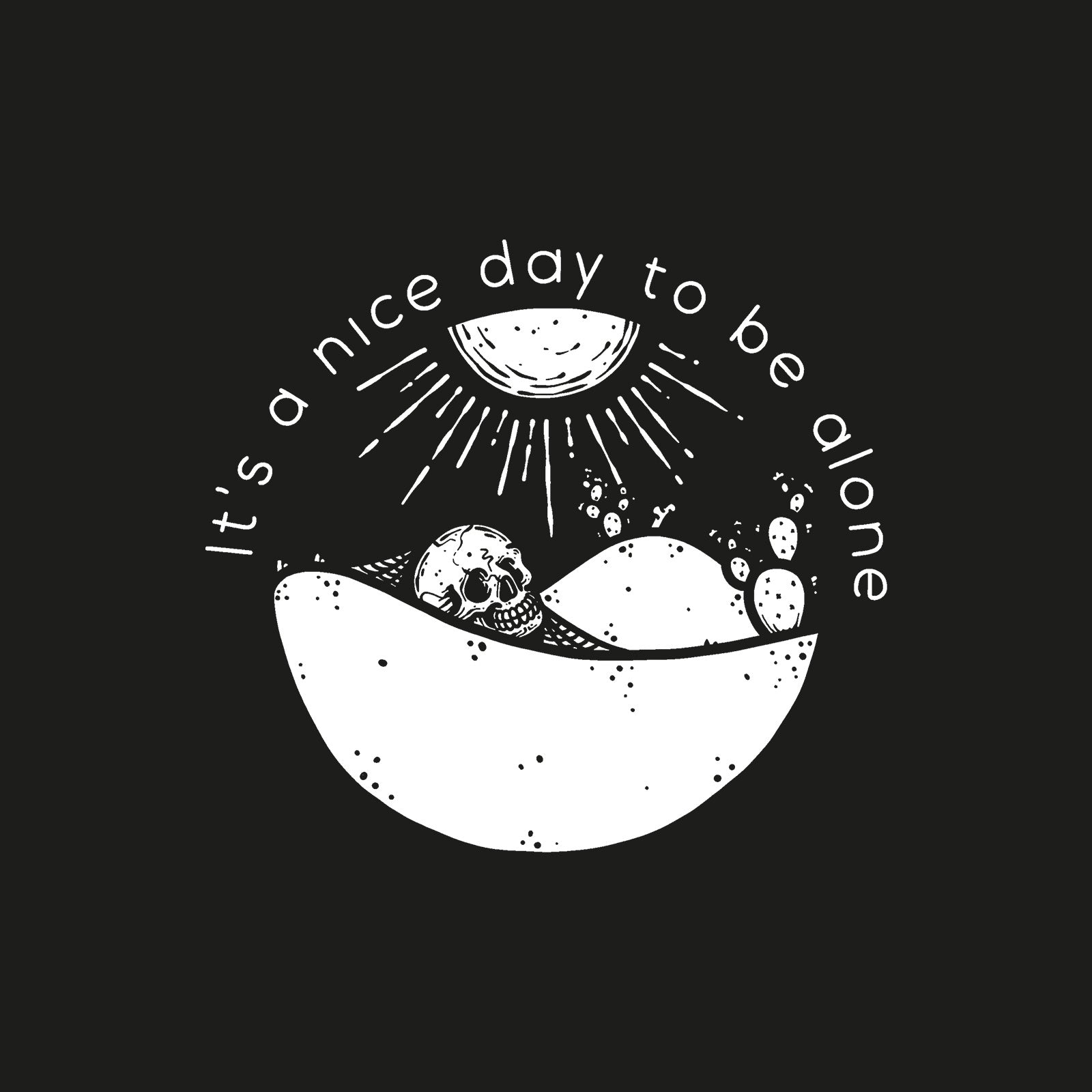 Minnieskull It A Nice Day To Be Alone Designer T-Shirt - chicyea