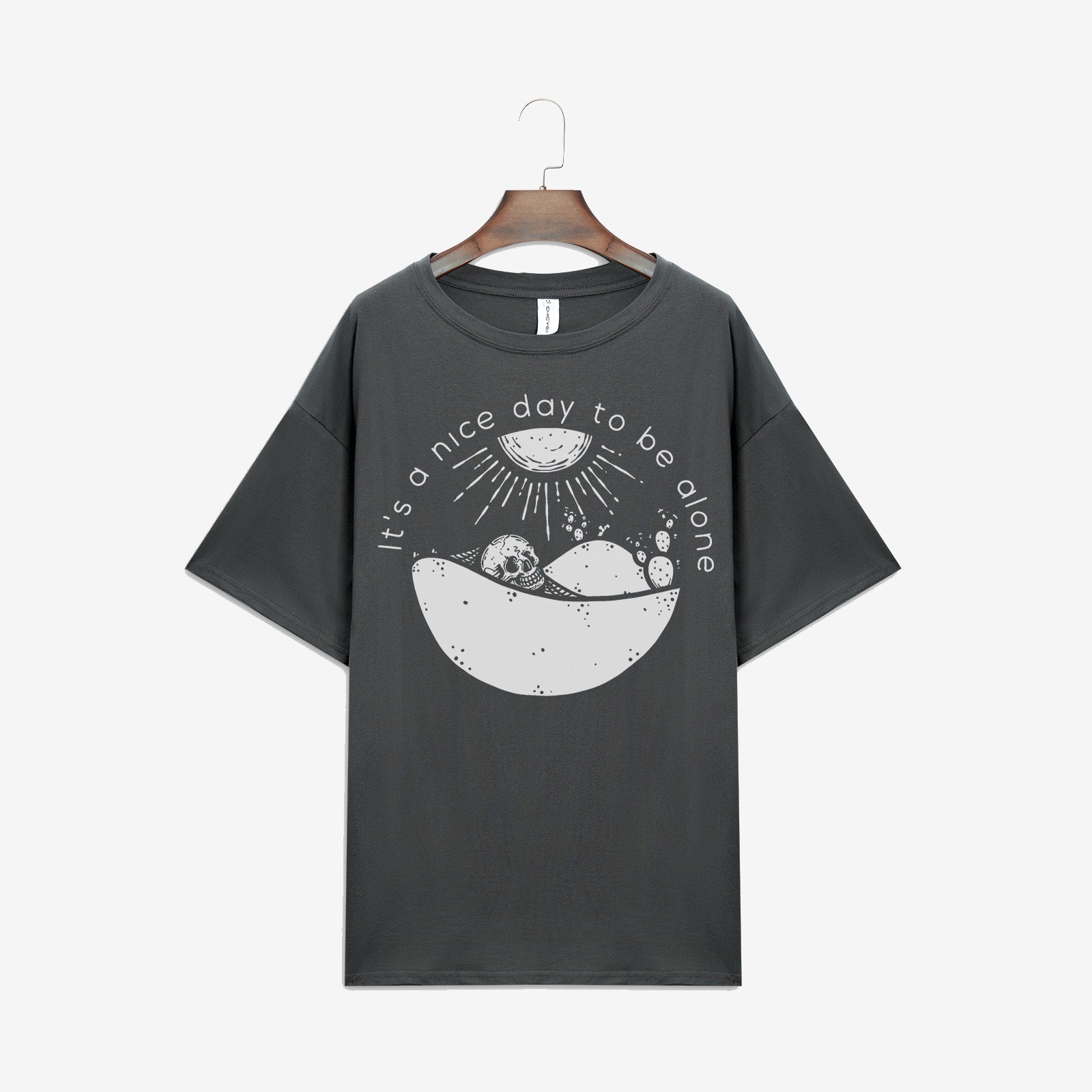Minnieskull It A Nice Day To Be Alone Designer T-Shirt - chicyea