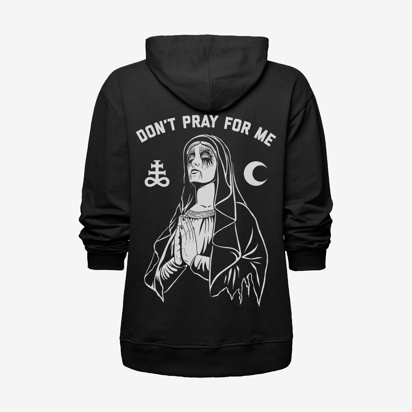 Uprandy Don'T Pray For Me Nun Graphic Printed Hoodie - chicyea
