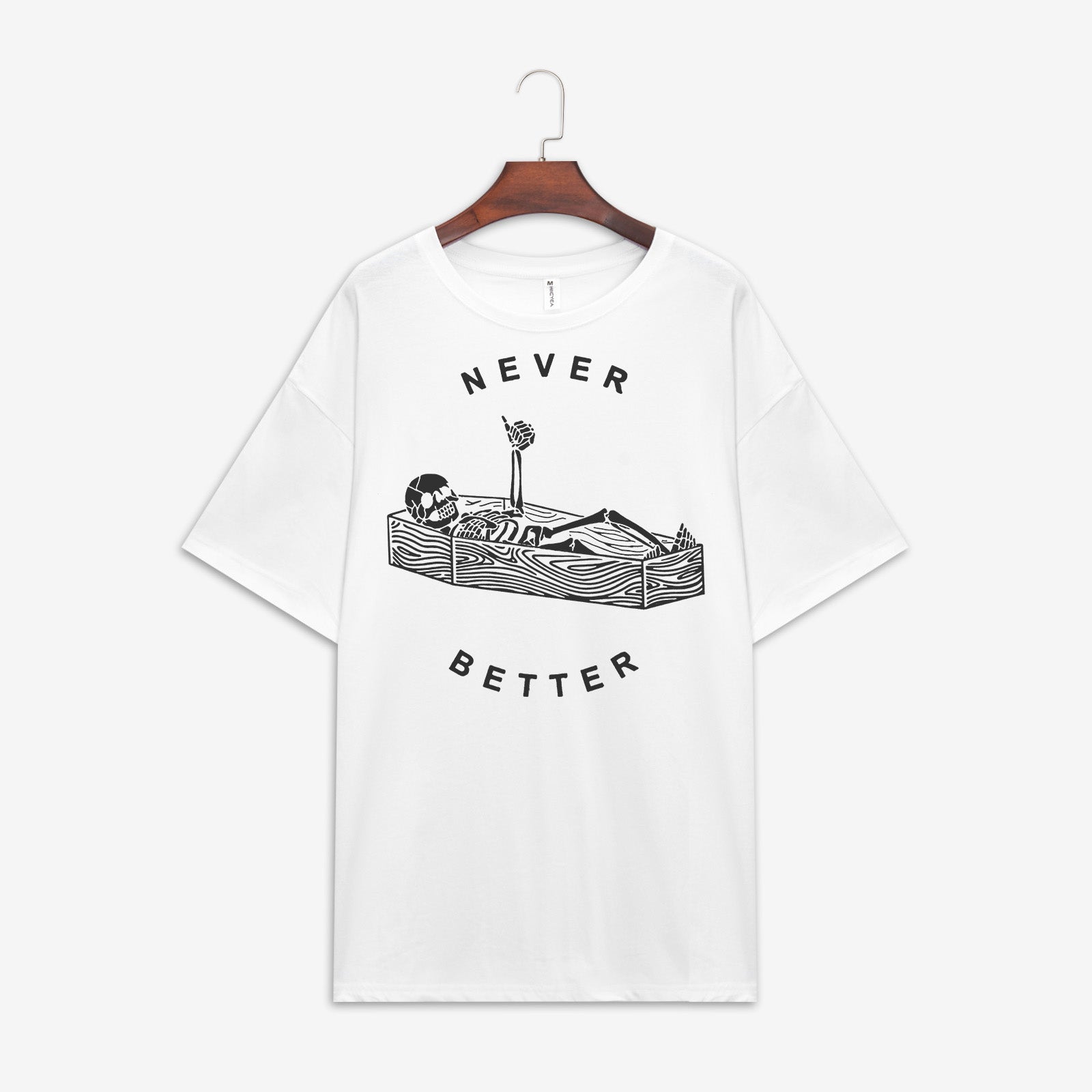Minnieskull Cool Never Better Coffin Skeleton Print Women T-Shirt - chicyea