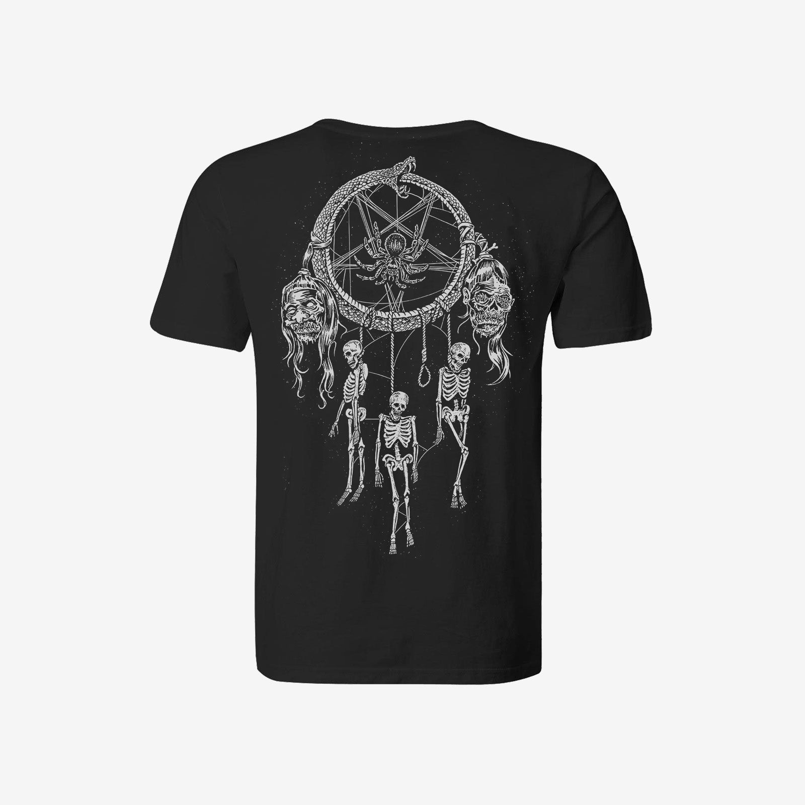 Uprandy Spider Skull Print Plus T-Shirt - chicyea