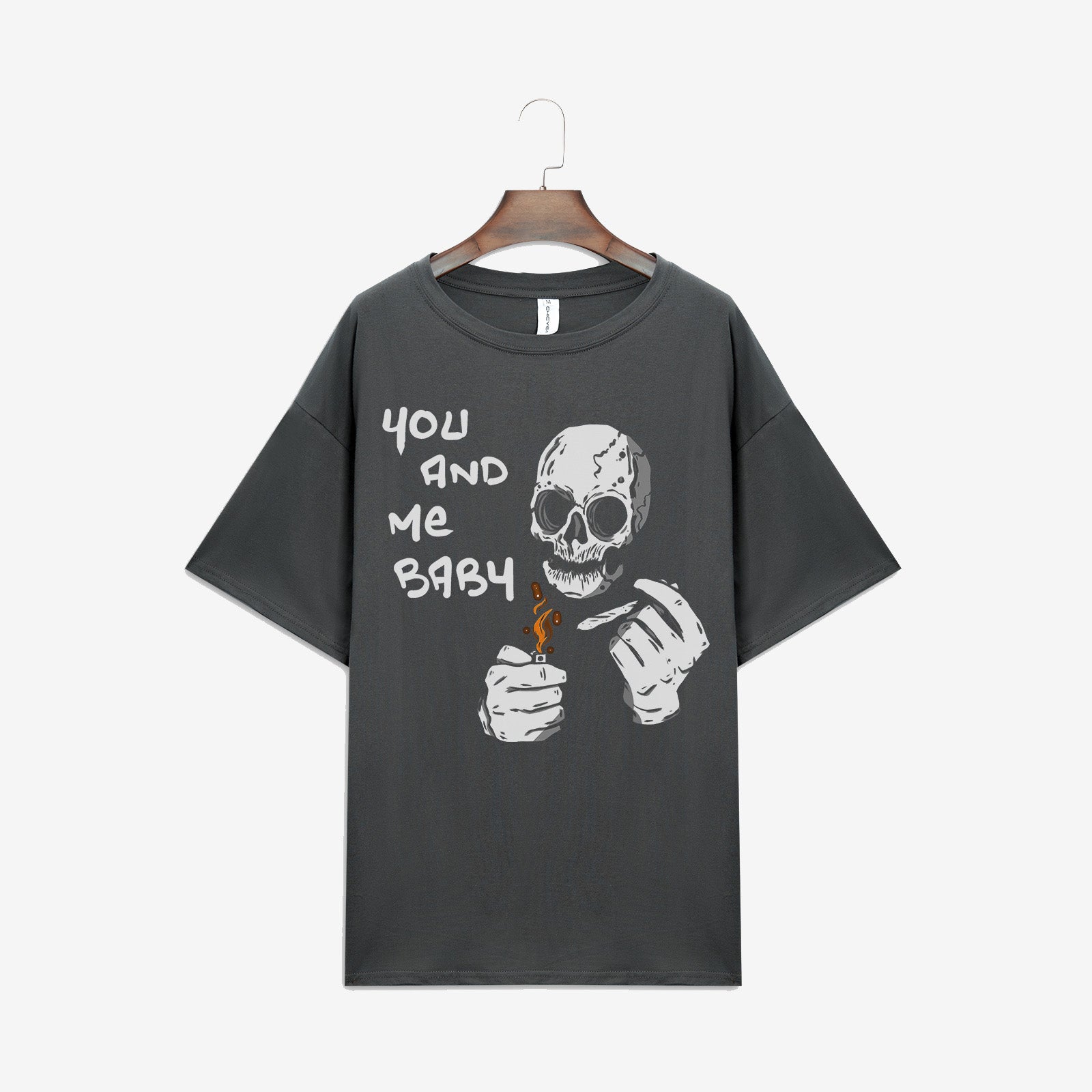 Minnieskull You And Me Baby Skull Printed Cool T-Shirt - chicyea