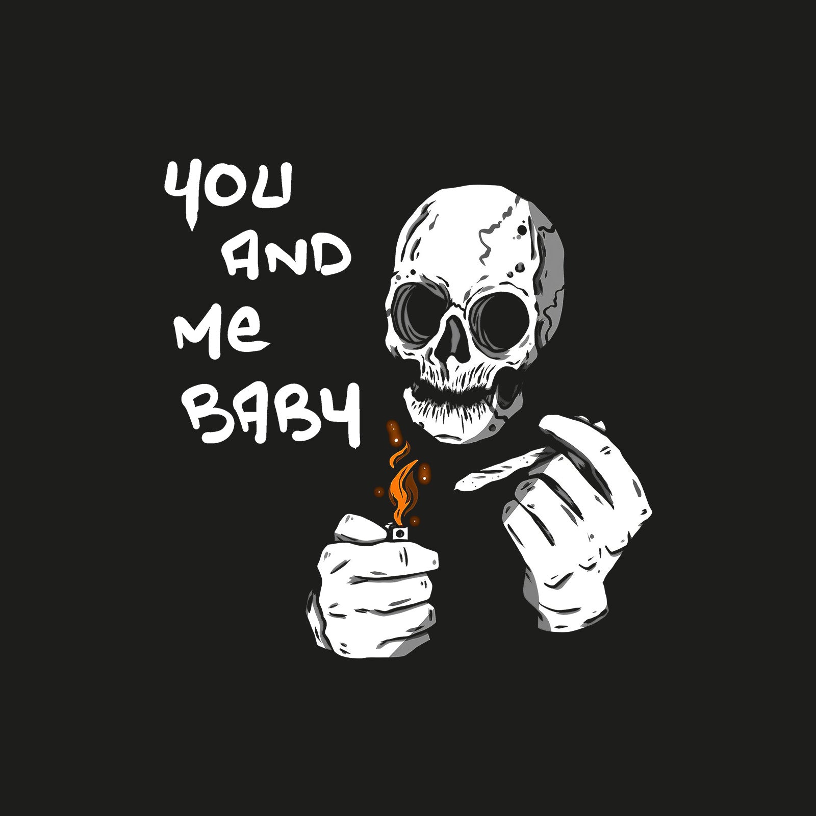 Minnieskull You And Me Baby Skull Printed Cool T-Shirt - chicyea