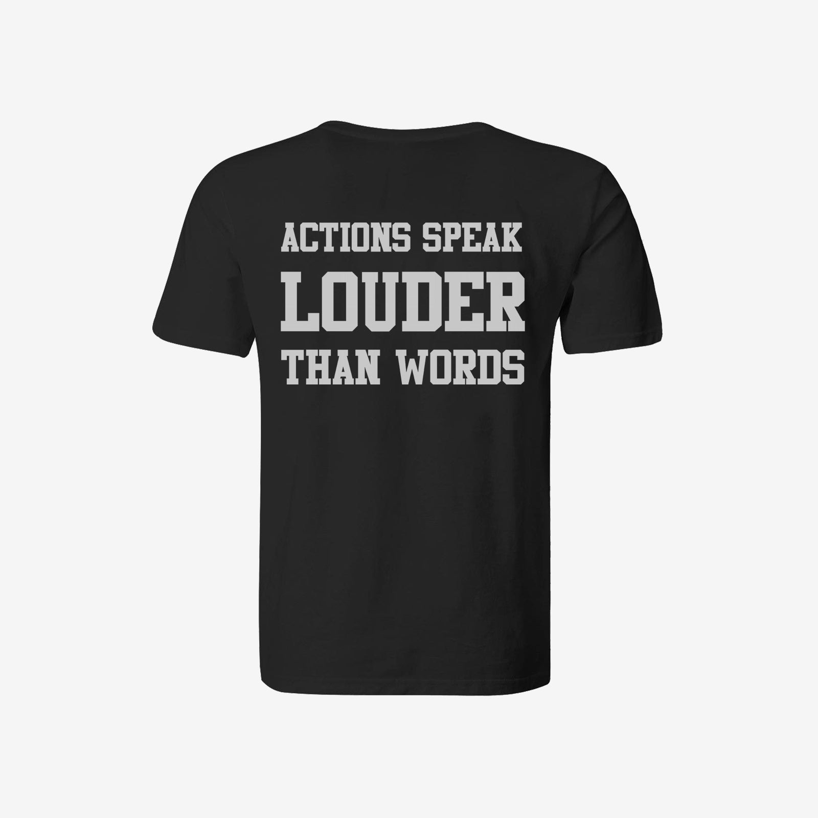 Livereid Actions Speak Louder Than Words Letter T-Shirt - chicyea