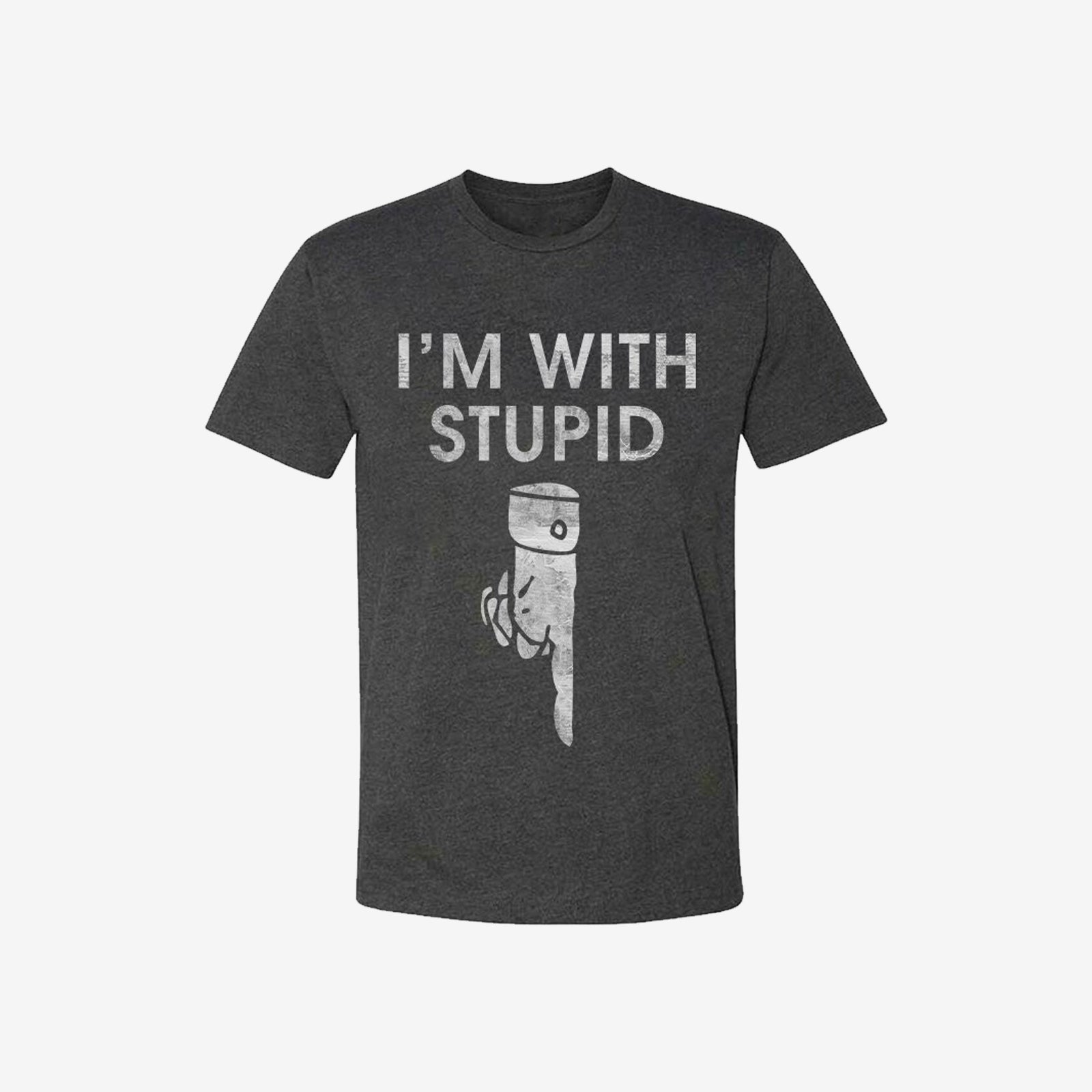 Livereid I'M With Stupid Graphic T-Shirt - chicyea
