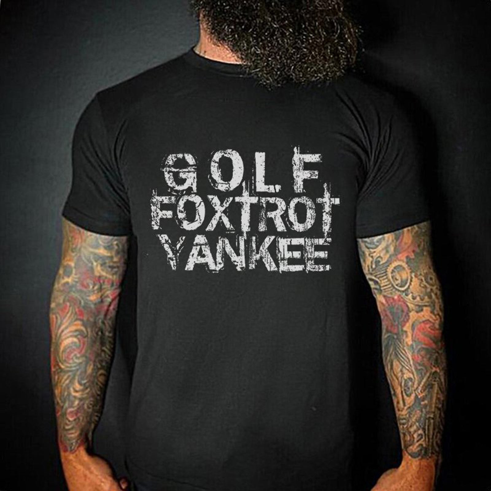 Livereid Golf Foxtrot Yankee Letter T-Shirt - chicyea