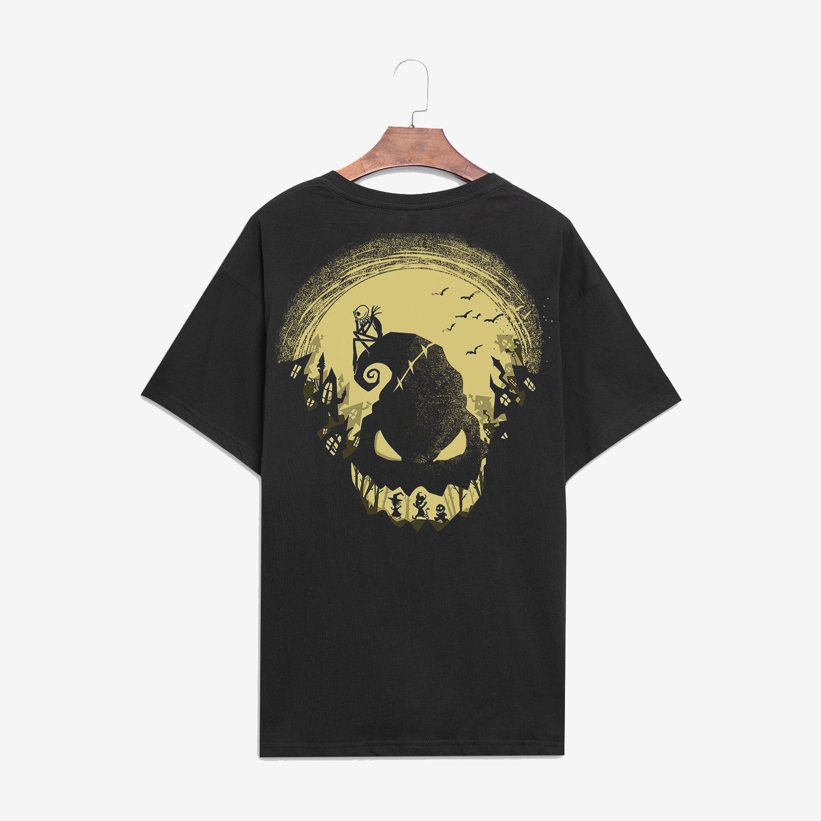 Minnieskull Cool Halloween Night Printed Casual Short Sleeve T-Shirt - chicyea